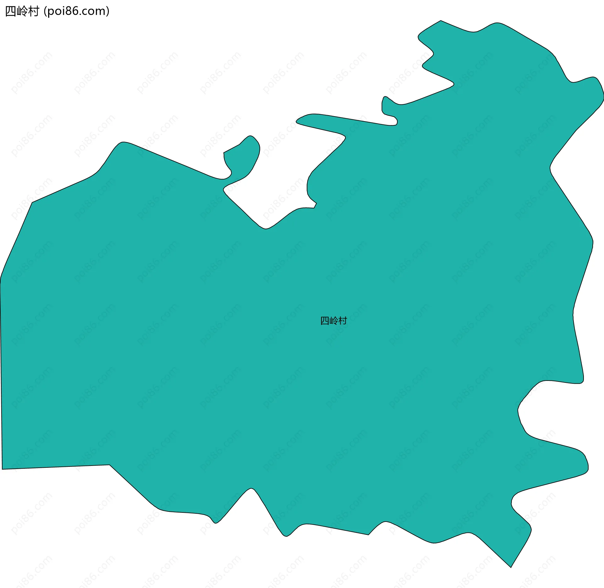 四岭村边界地图