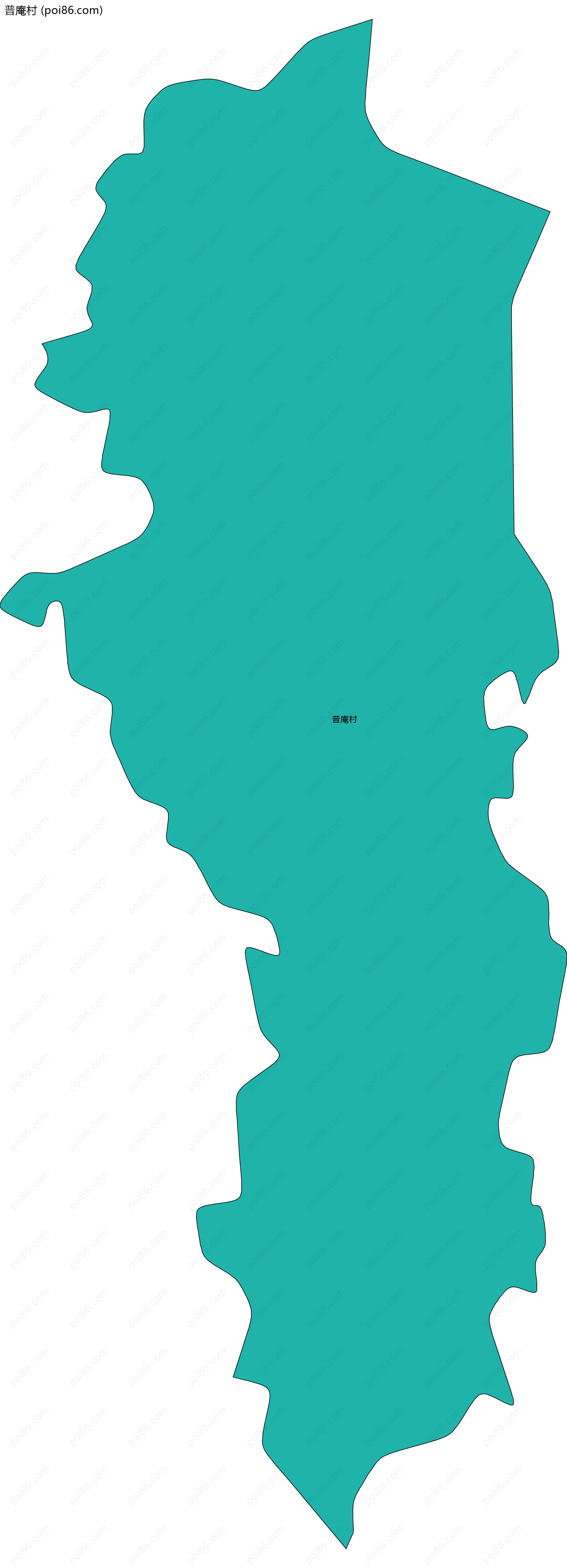 普庵村边界地图