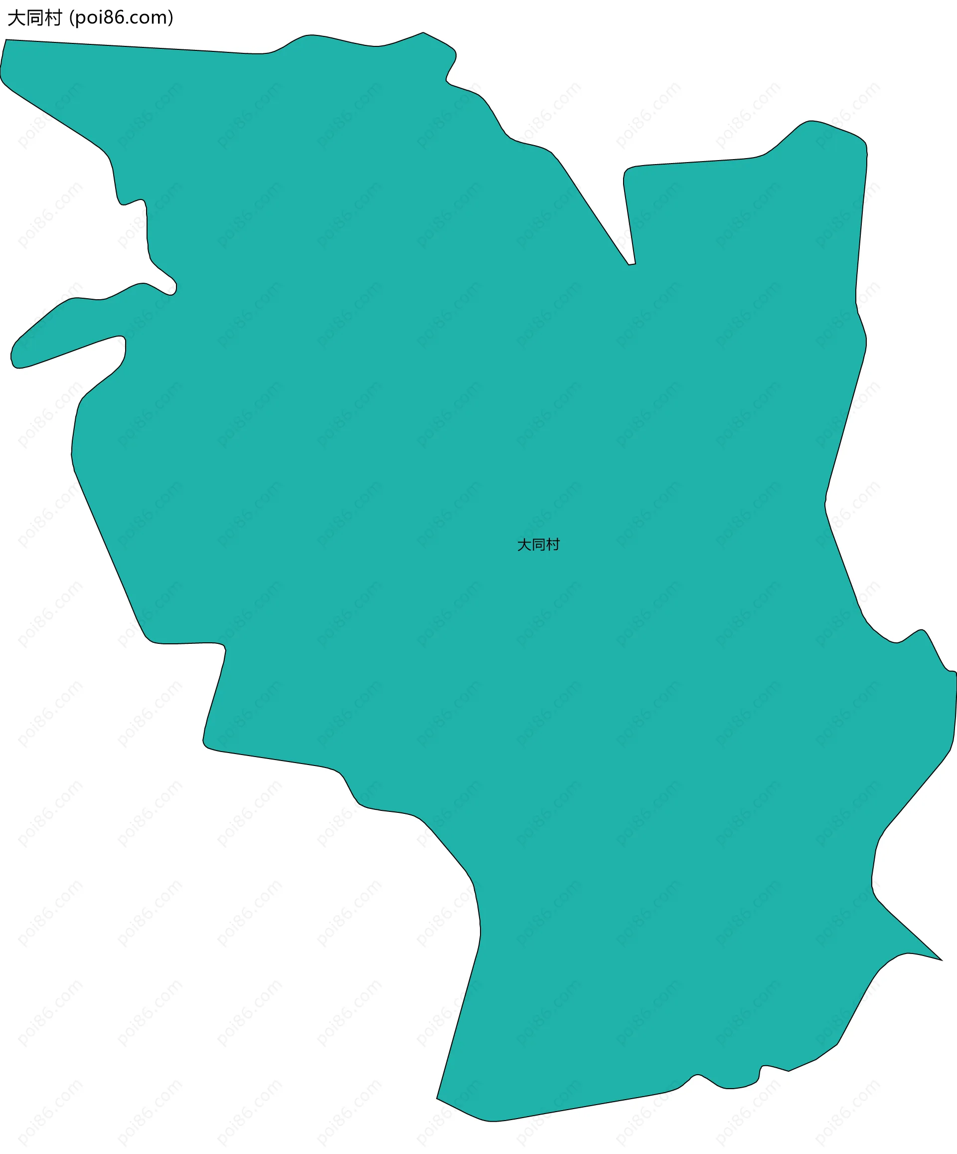 大同村边界地图