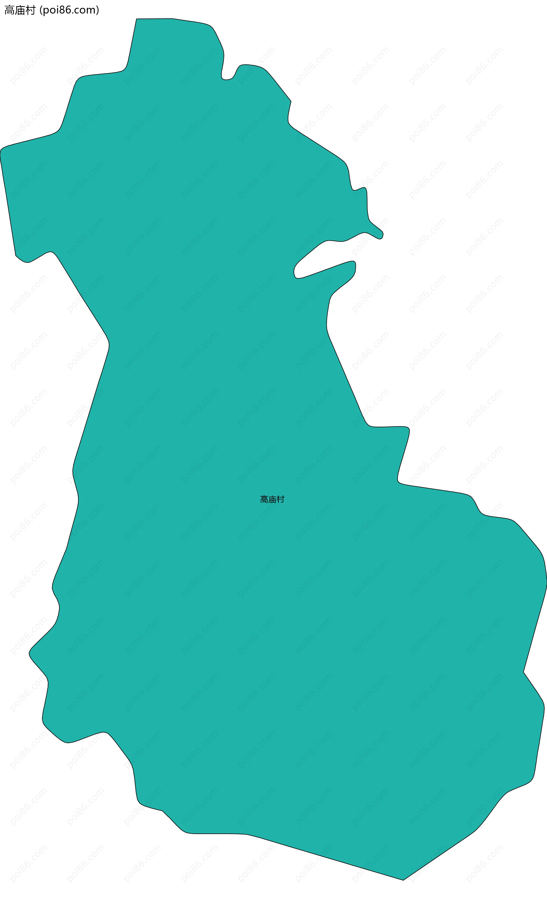 高庙村边界地图