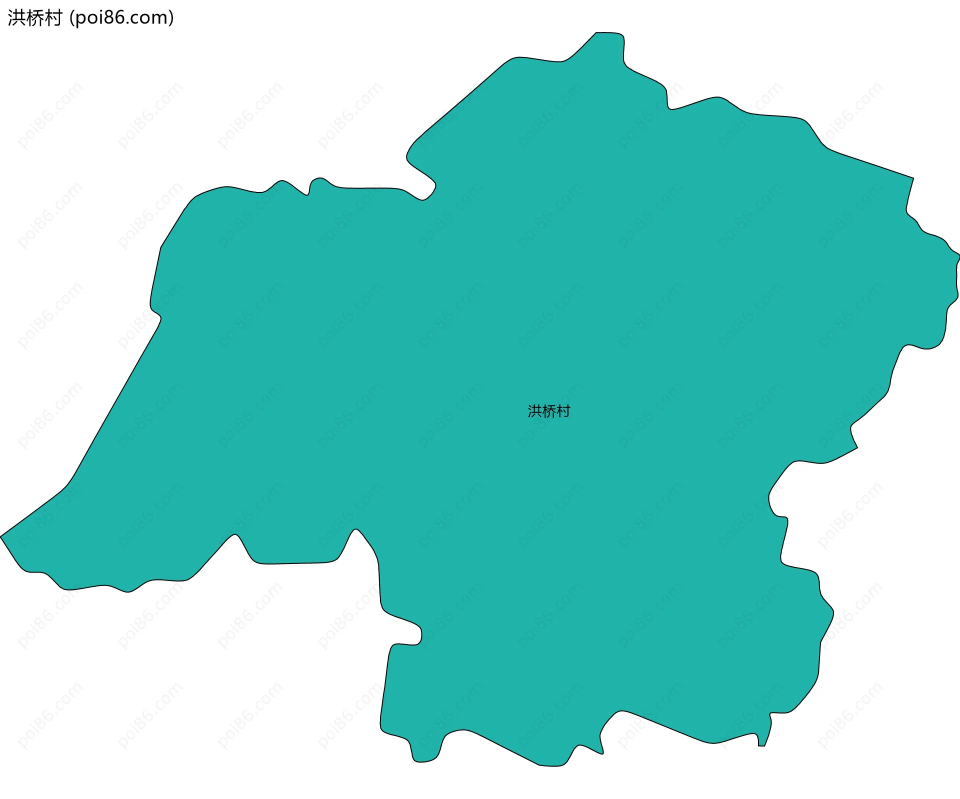 洪桥村边界地图