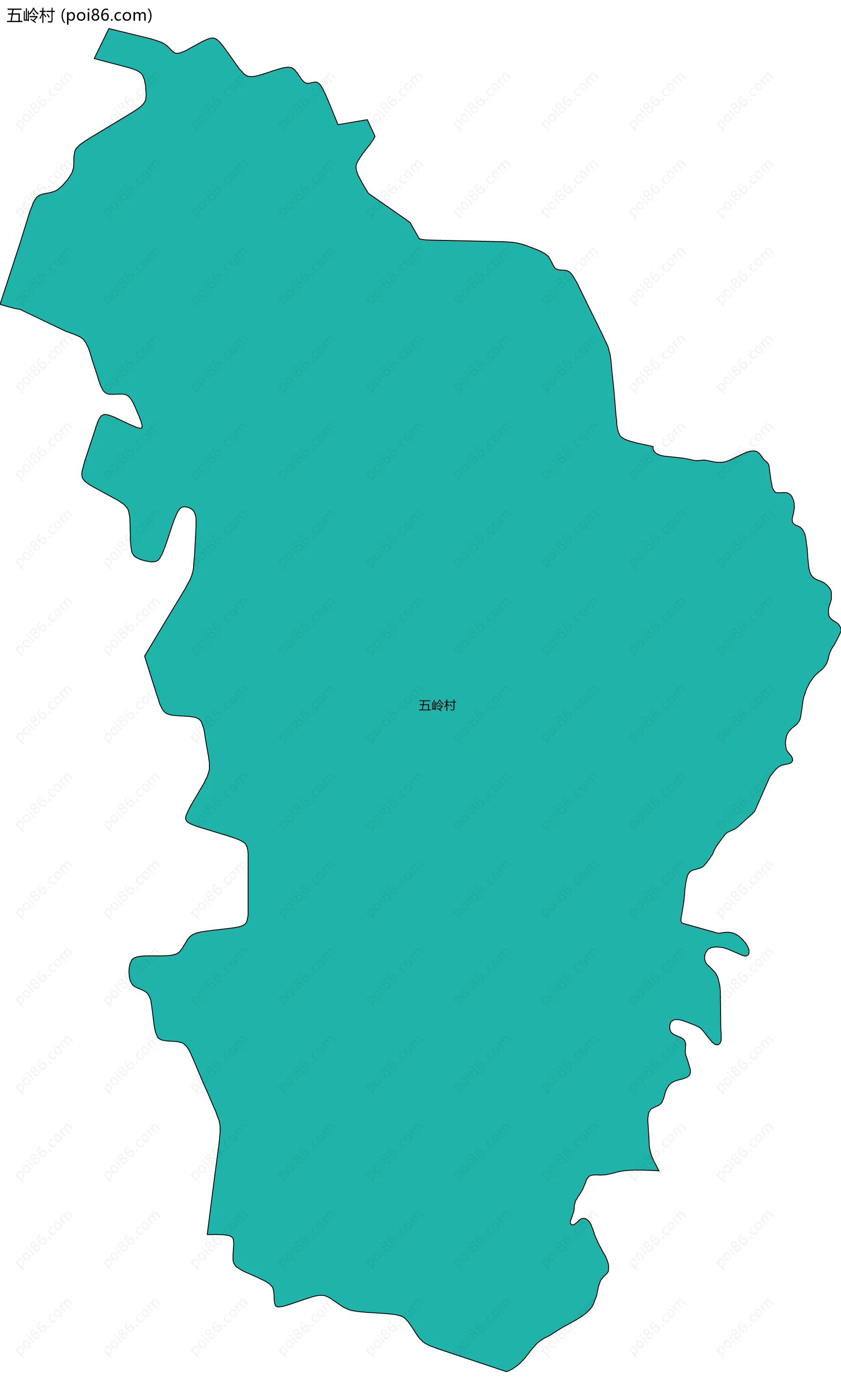 五岭村边界地图