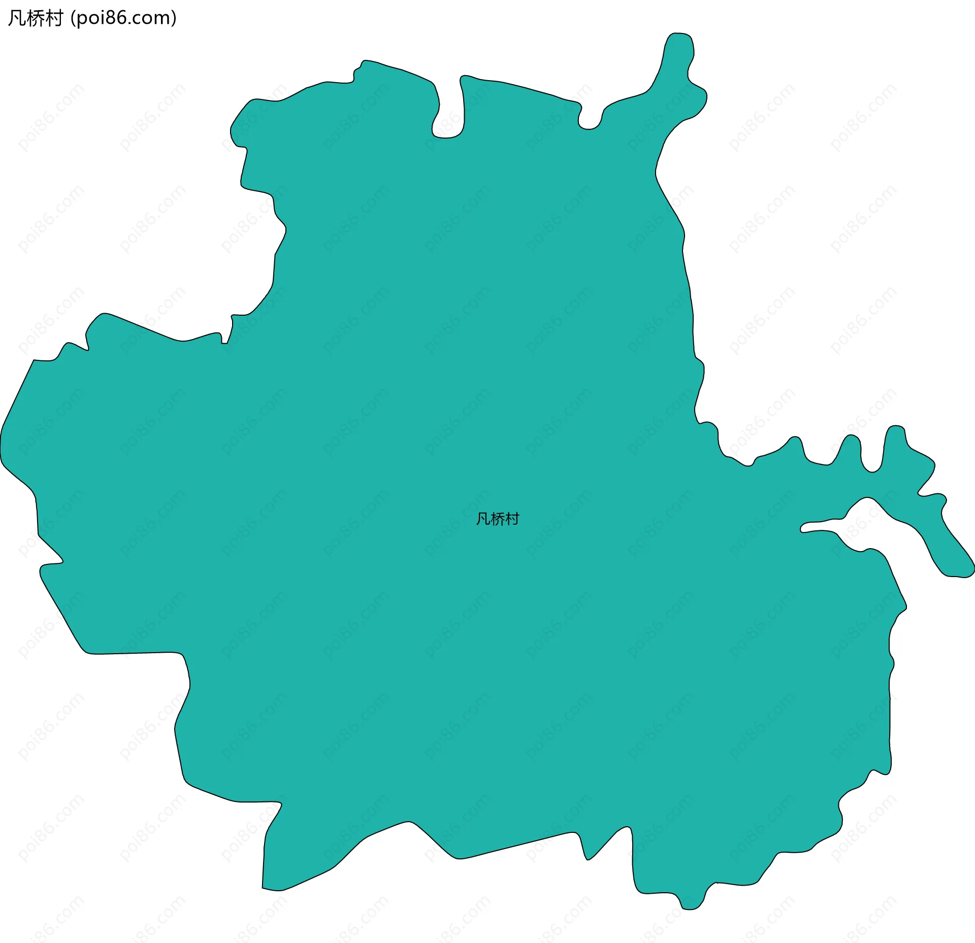 凡桥村边界地图