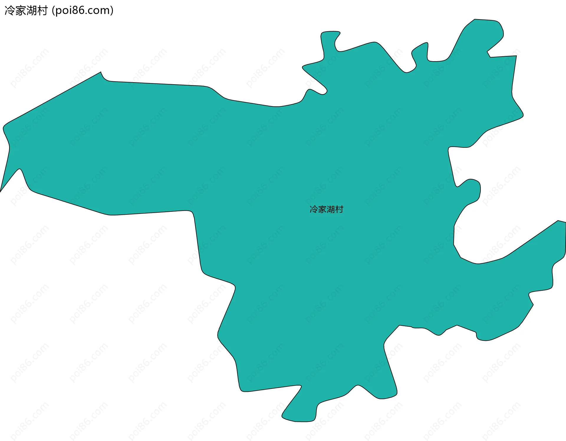 冷家湖村边界地图