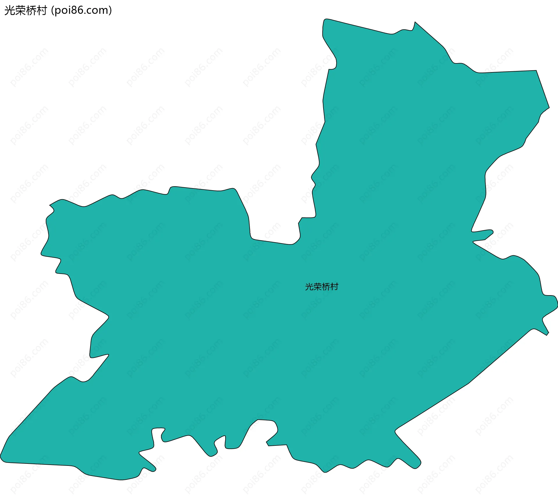 光荣桥村边界地图