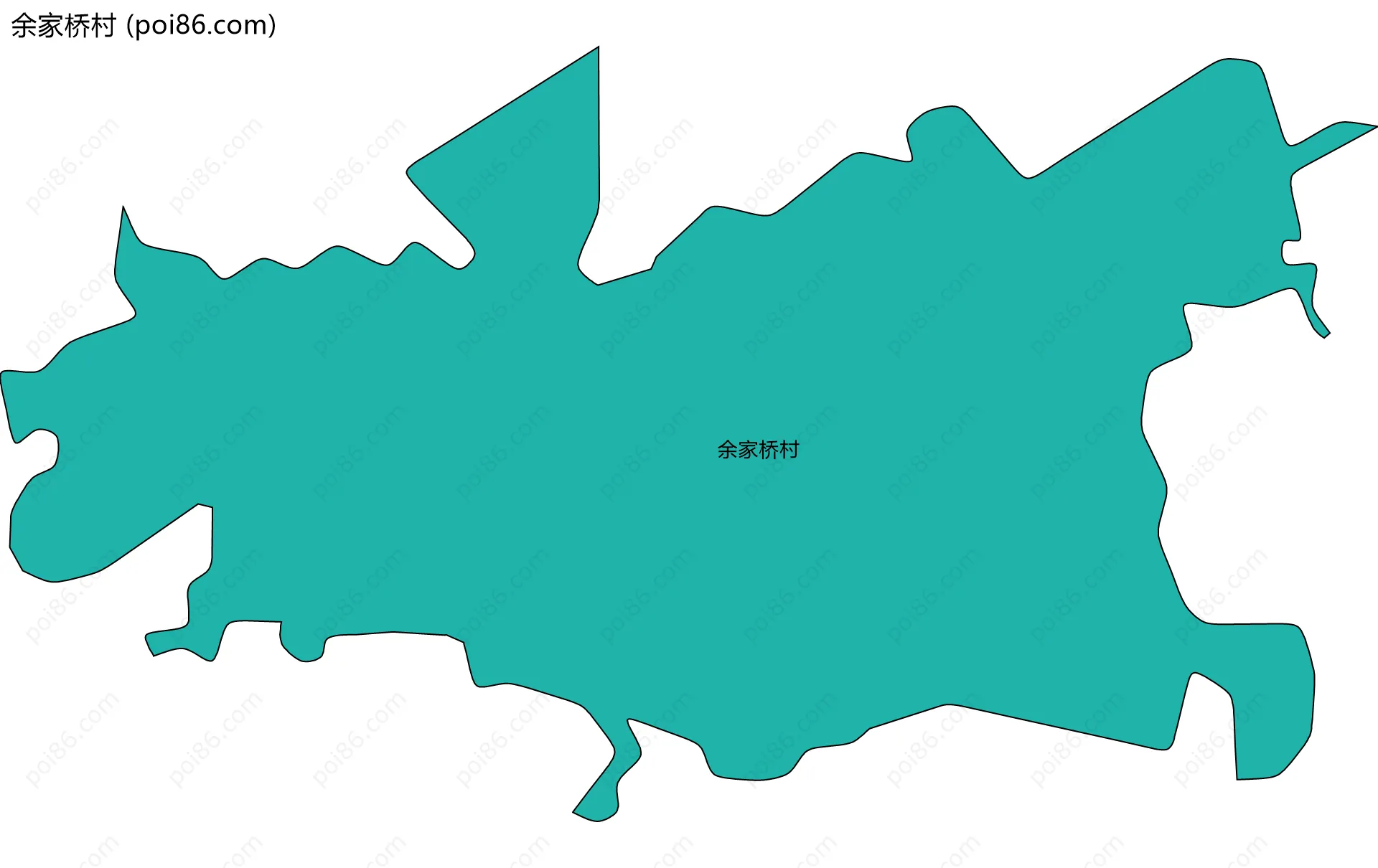 余家桥村边界地图