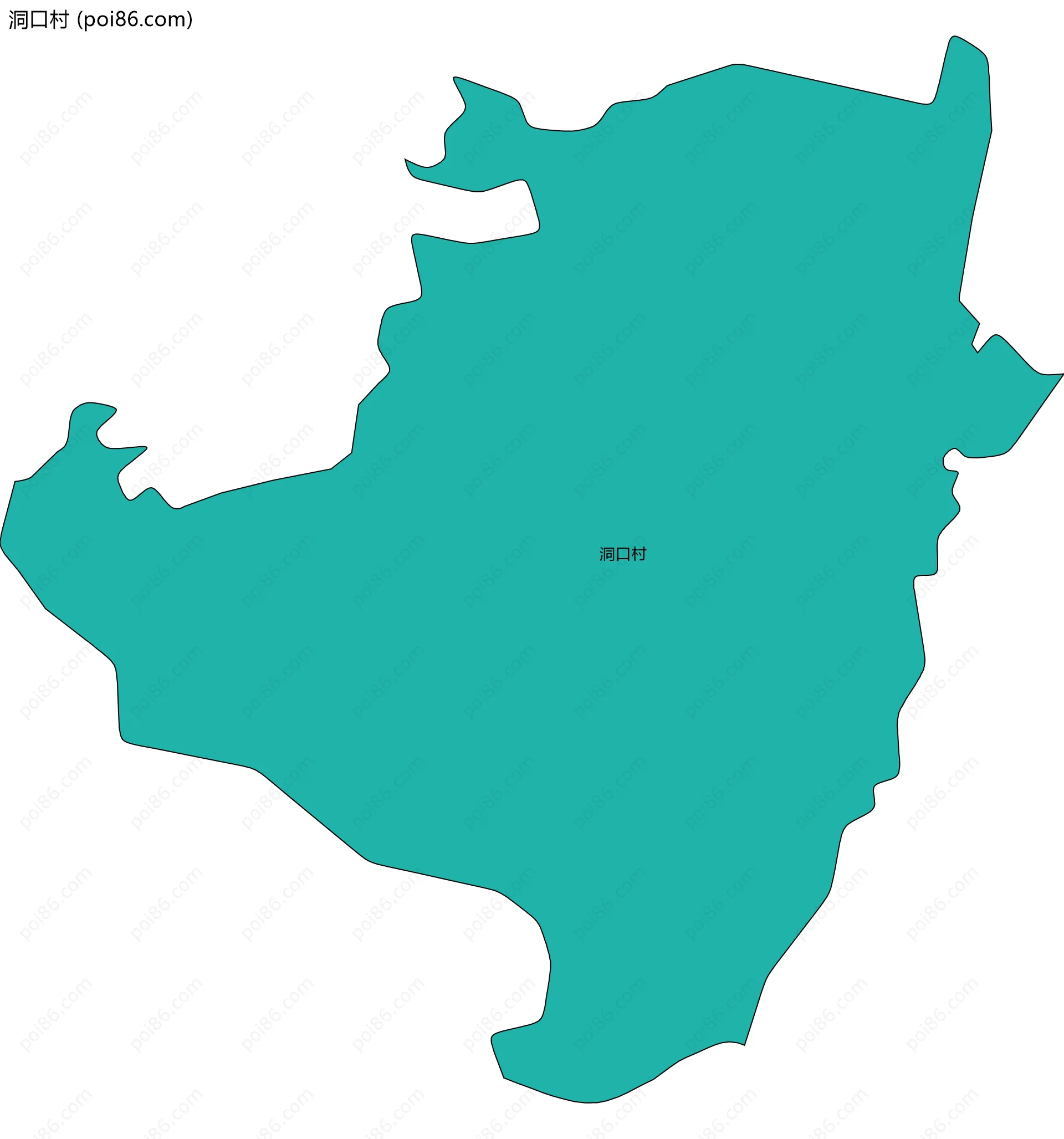 洞口村边界地图