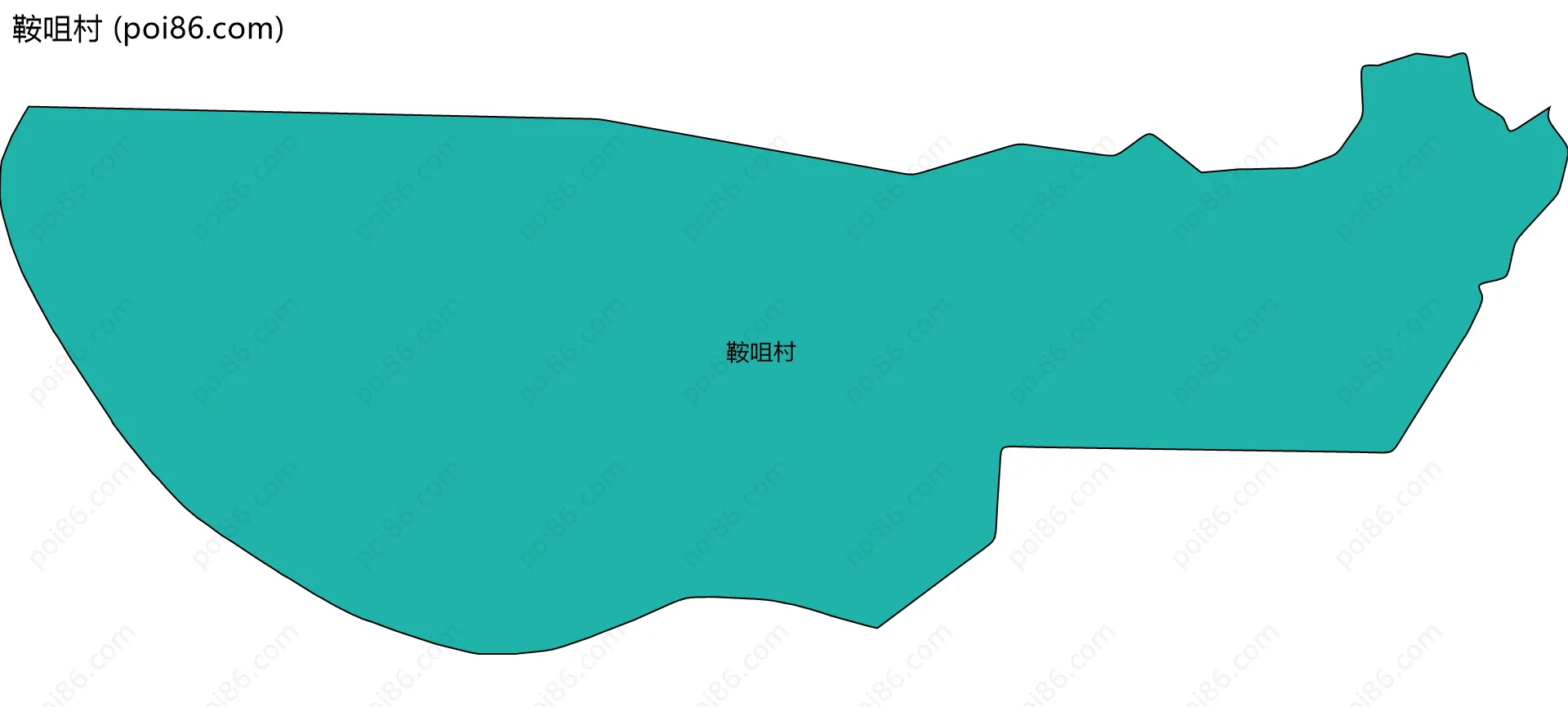 鞍咀村边界地图