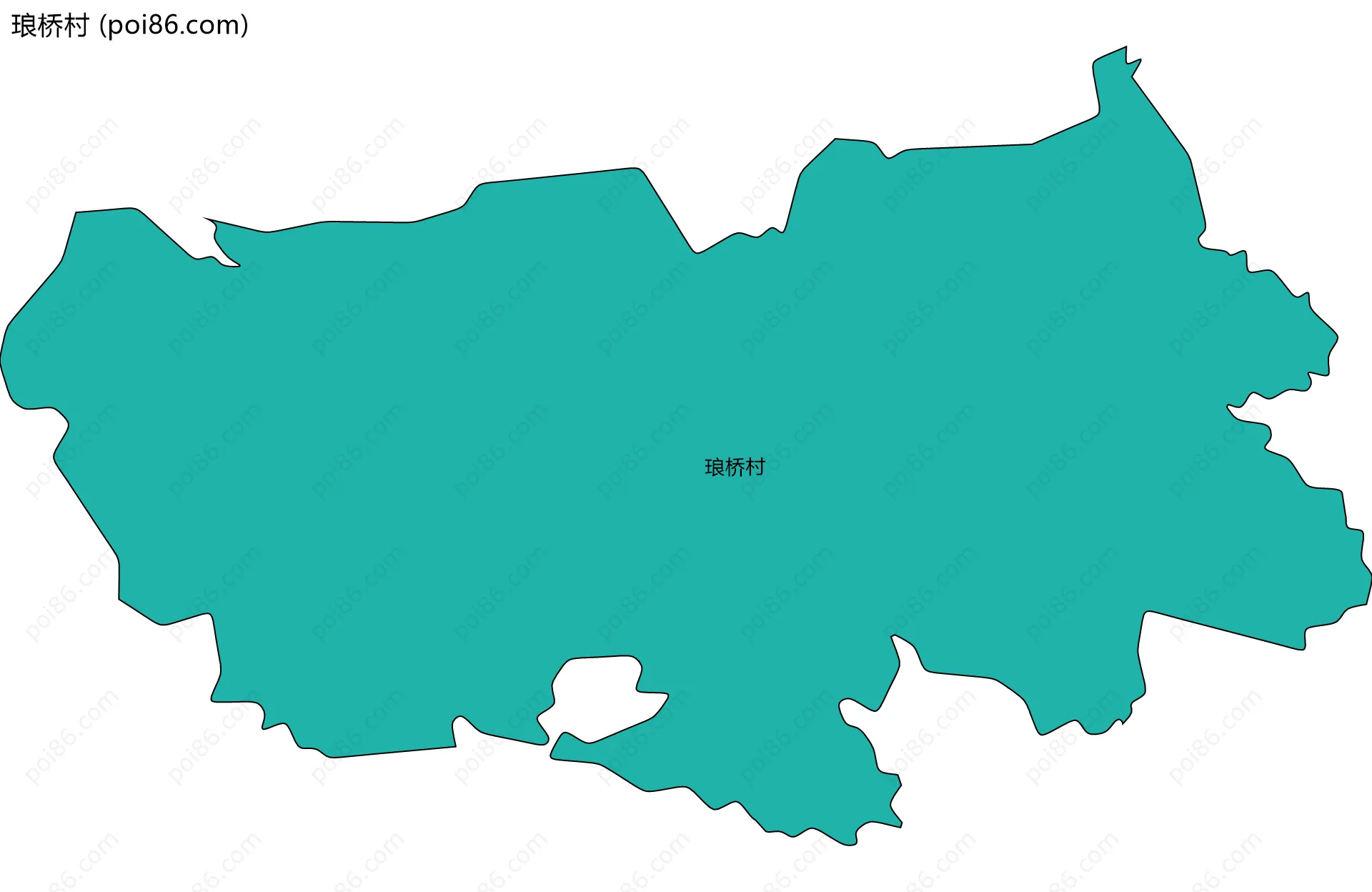 琅桥村边界地图