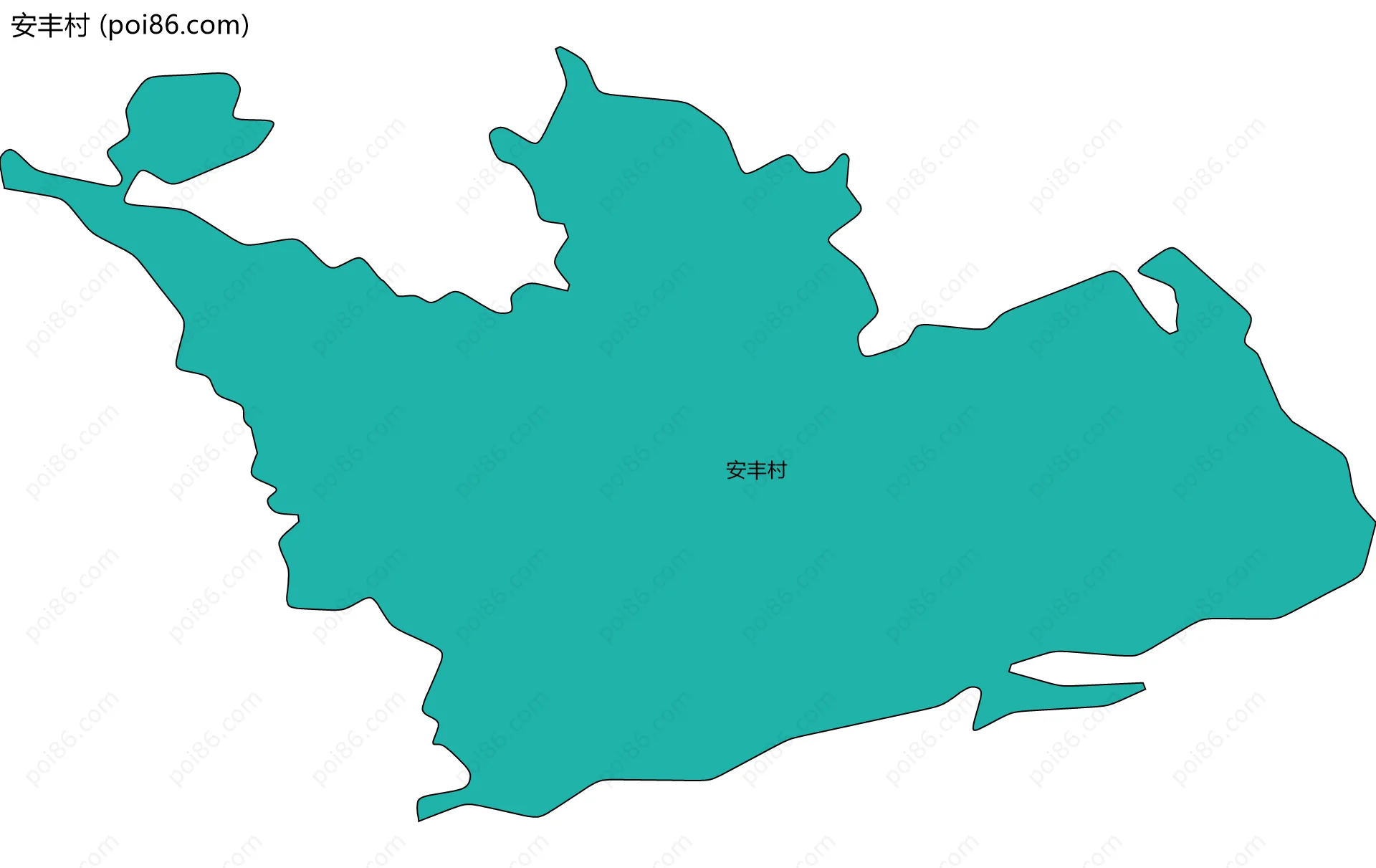 安丰村边界地图