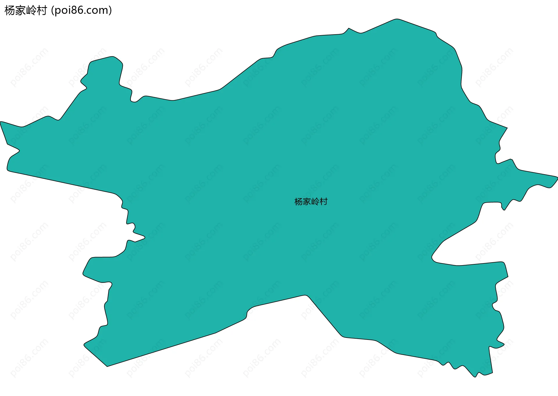 杨家岭村边界地图