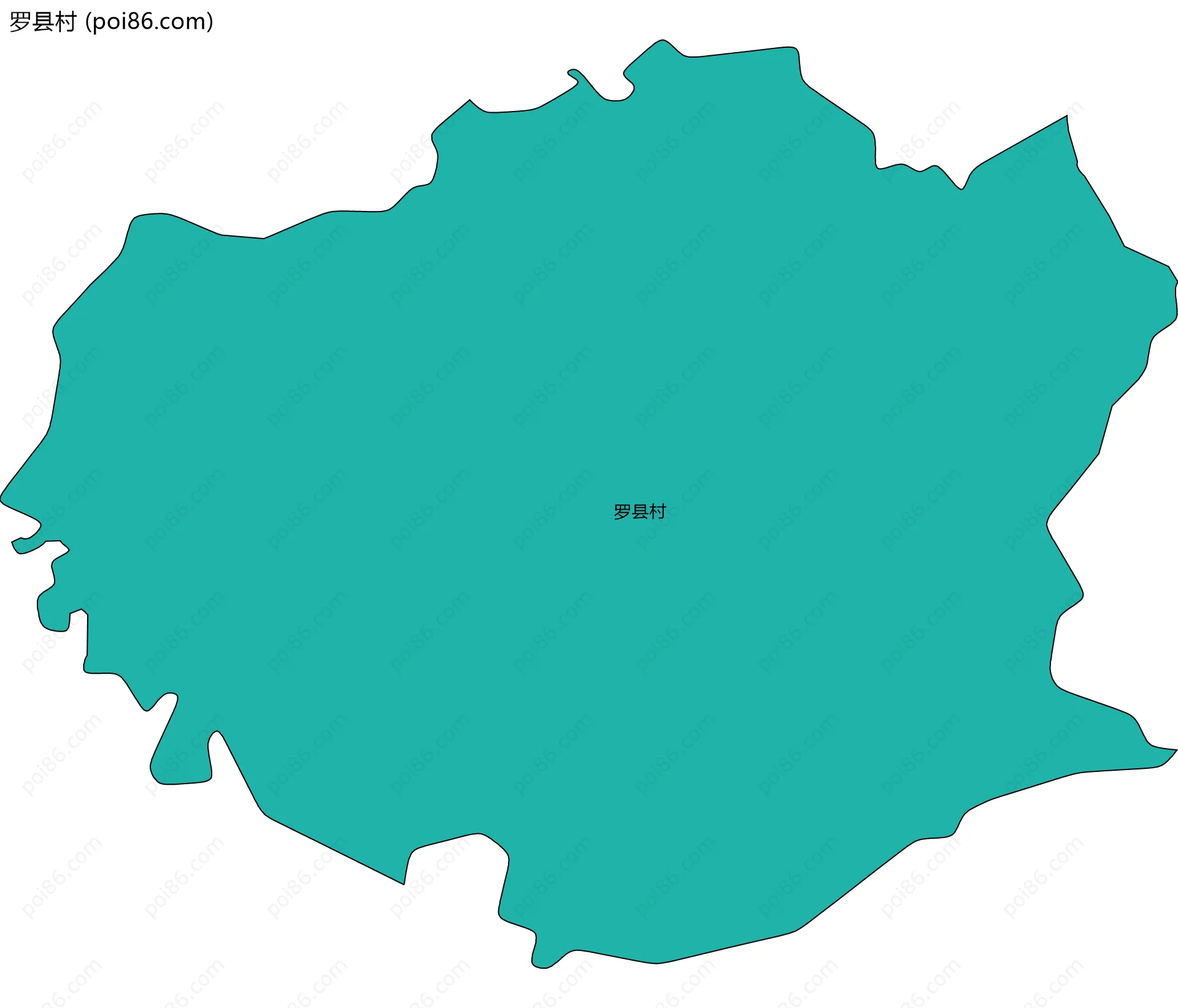 罗县村边界地图