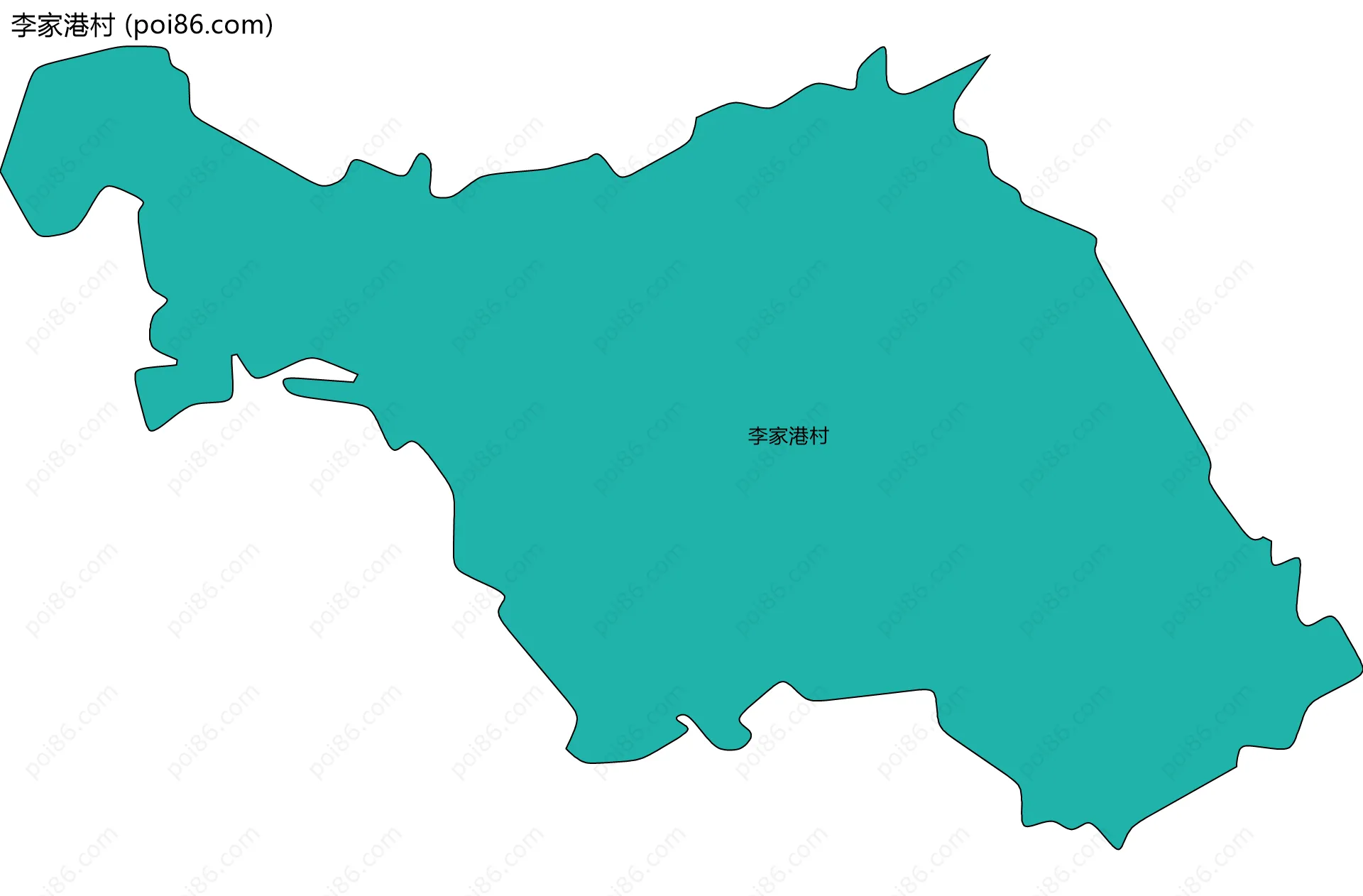 李家港村边界地图