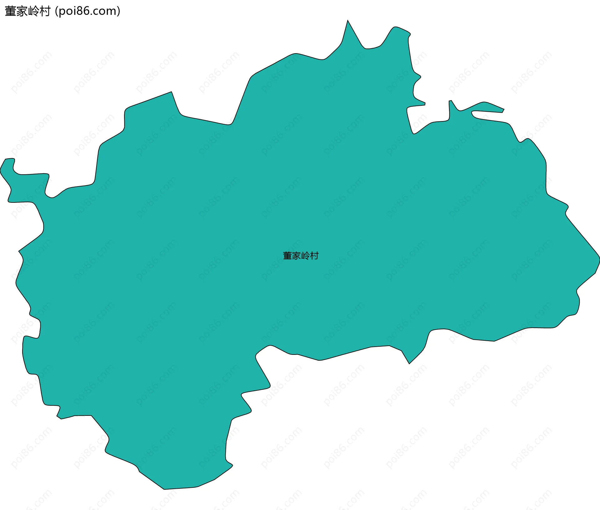 董家岭村边界地图