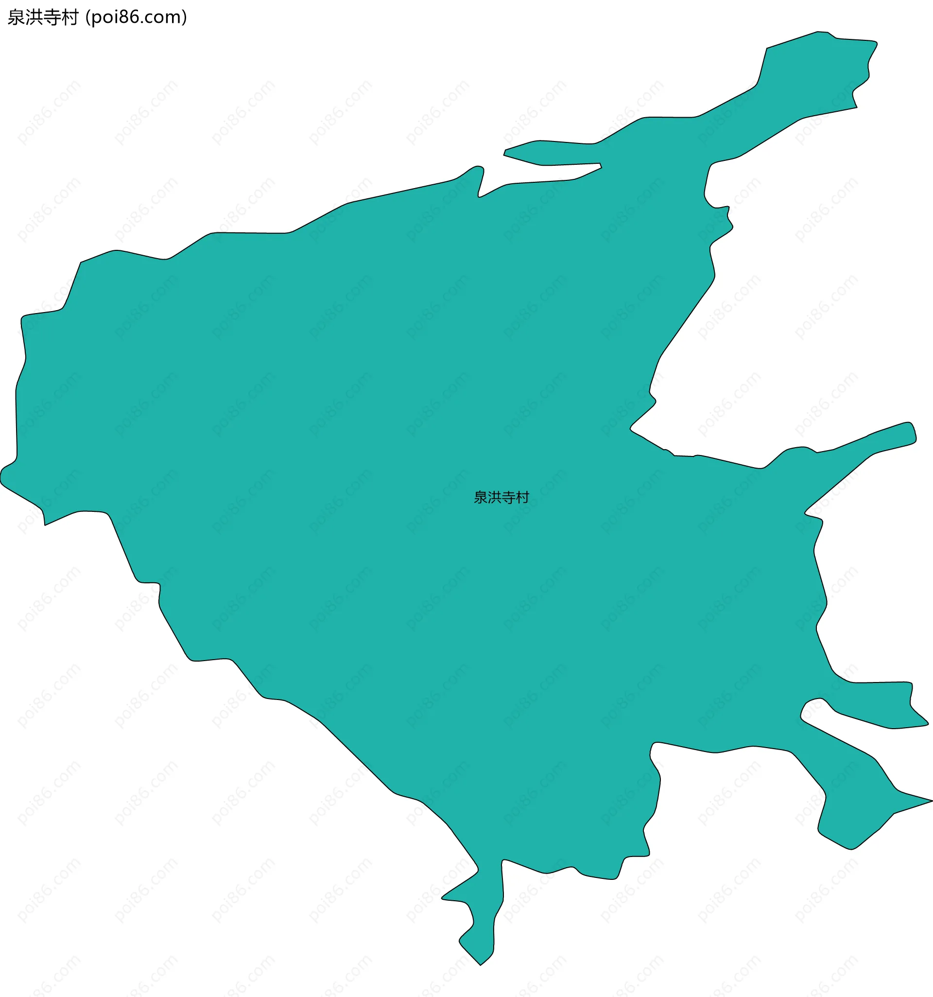 泉洪寺村边界地图