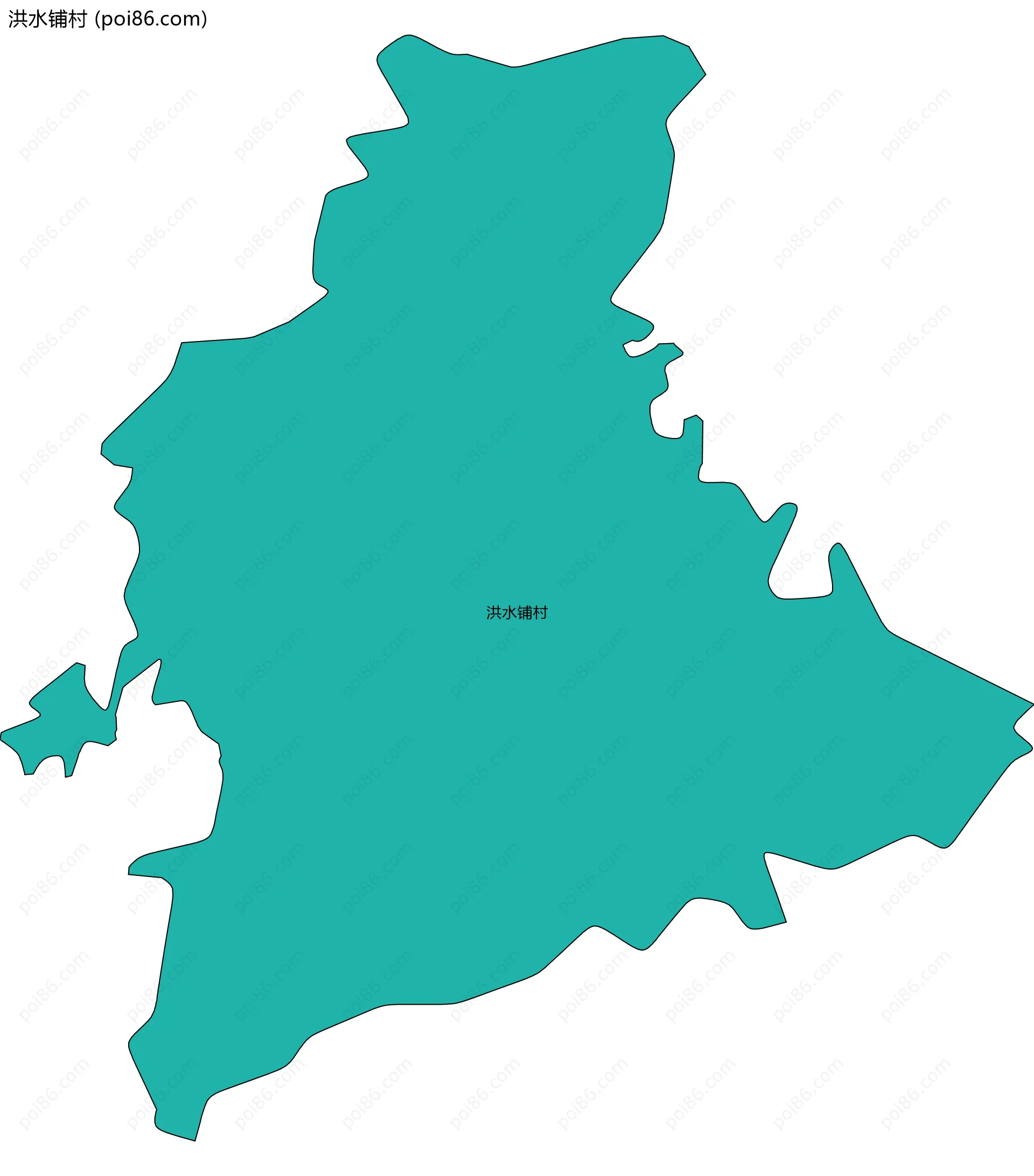 洪水铺村边界地图