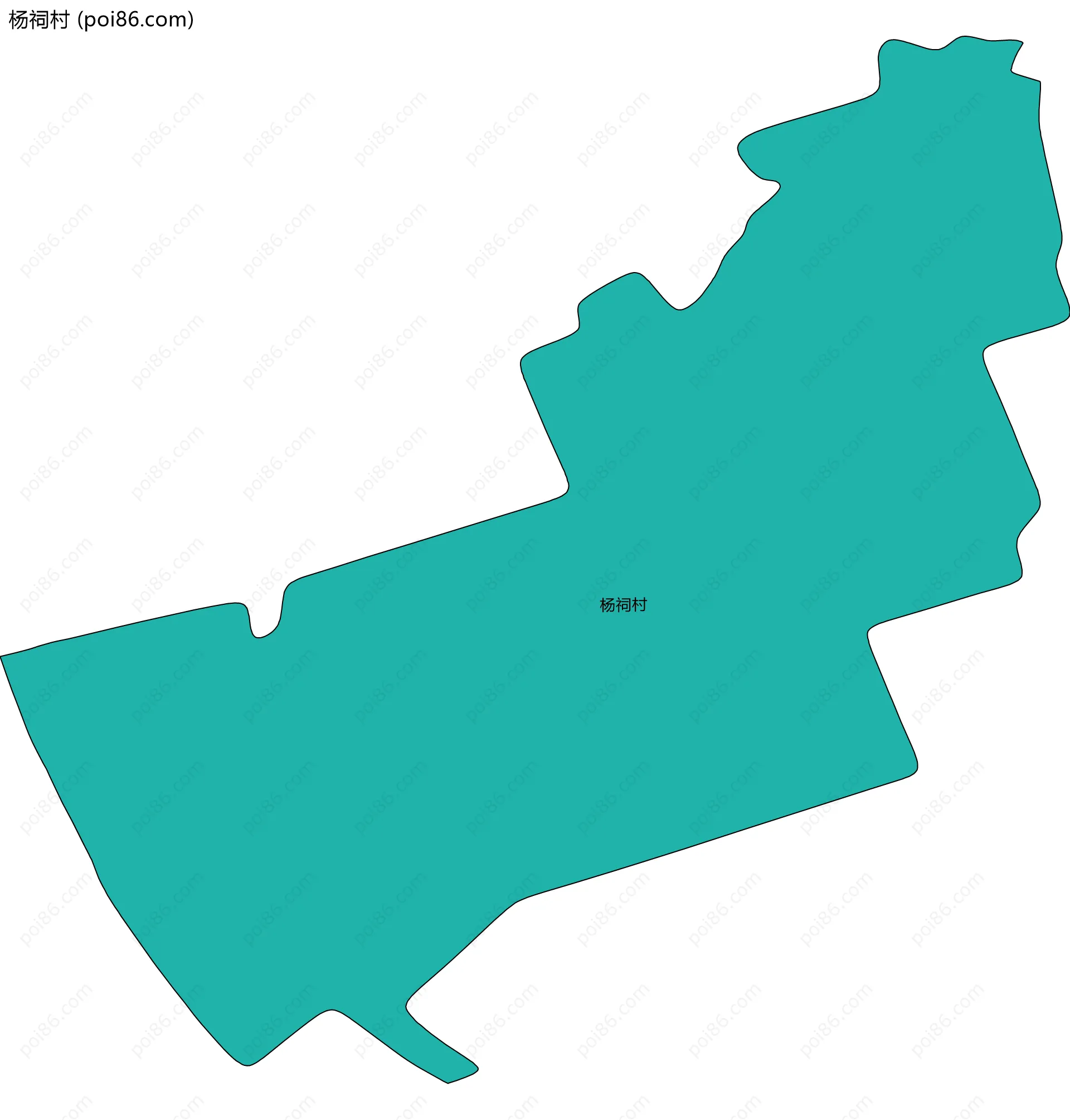 杨祠村边界地图