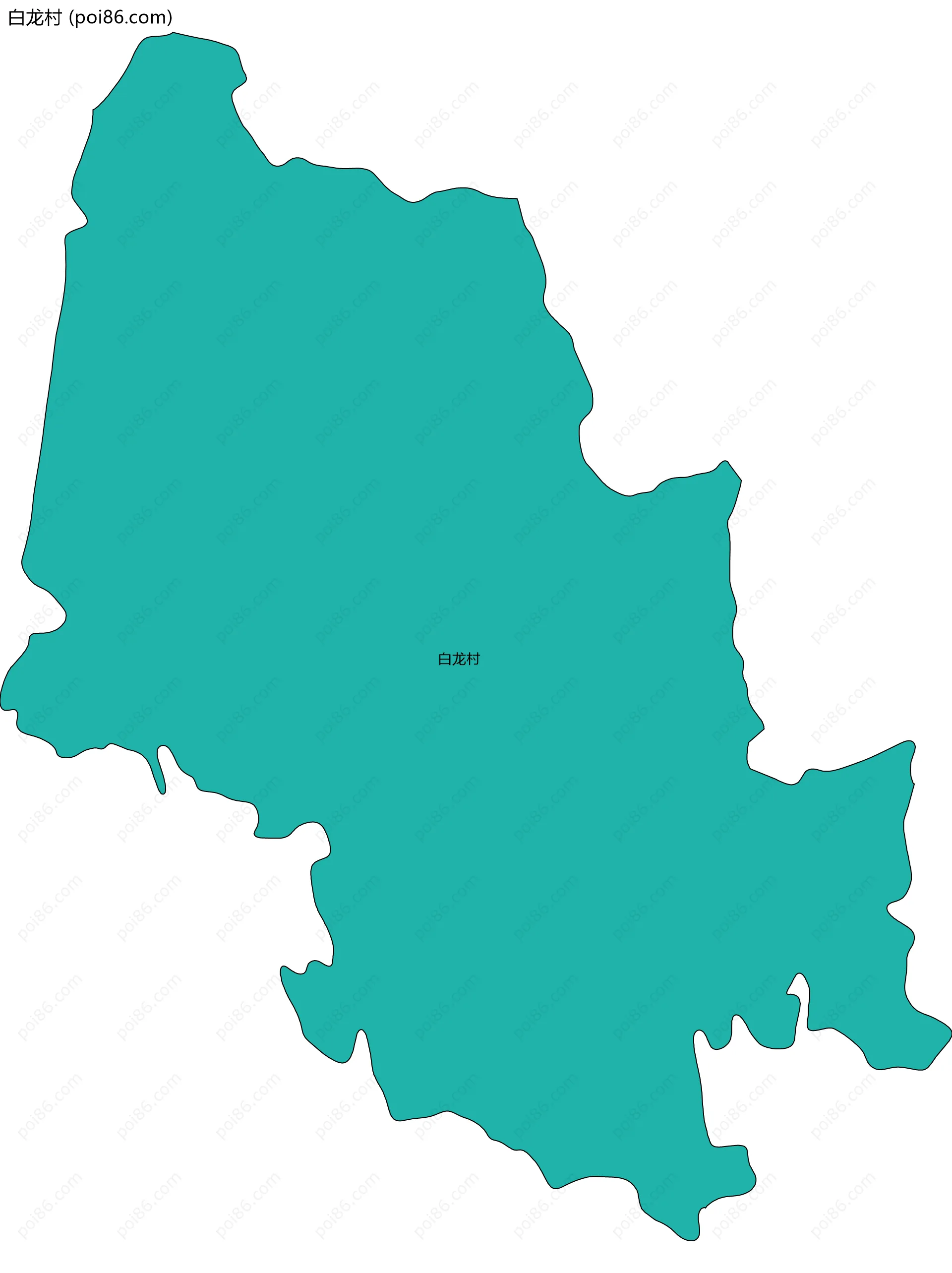 白龙村边界地图