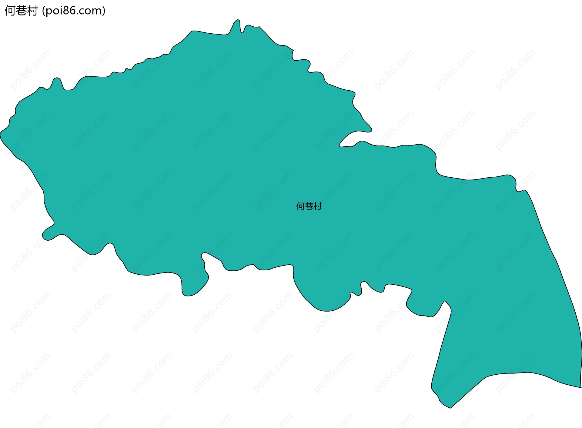 何巷村边界地图