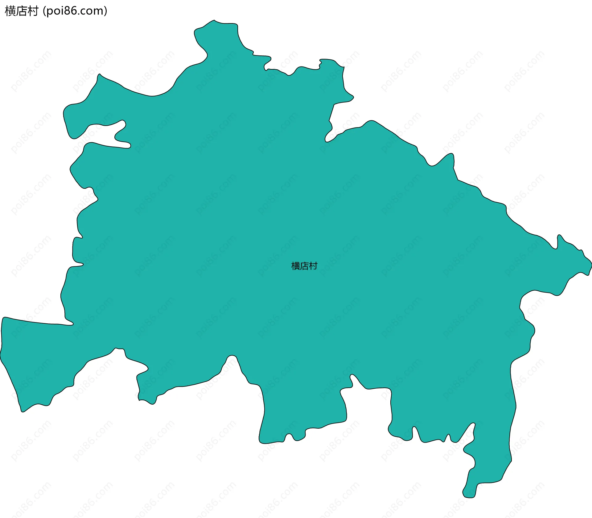 横店村边界地图