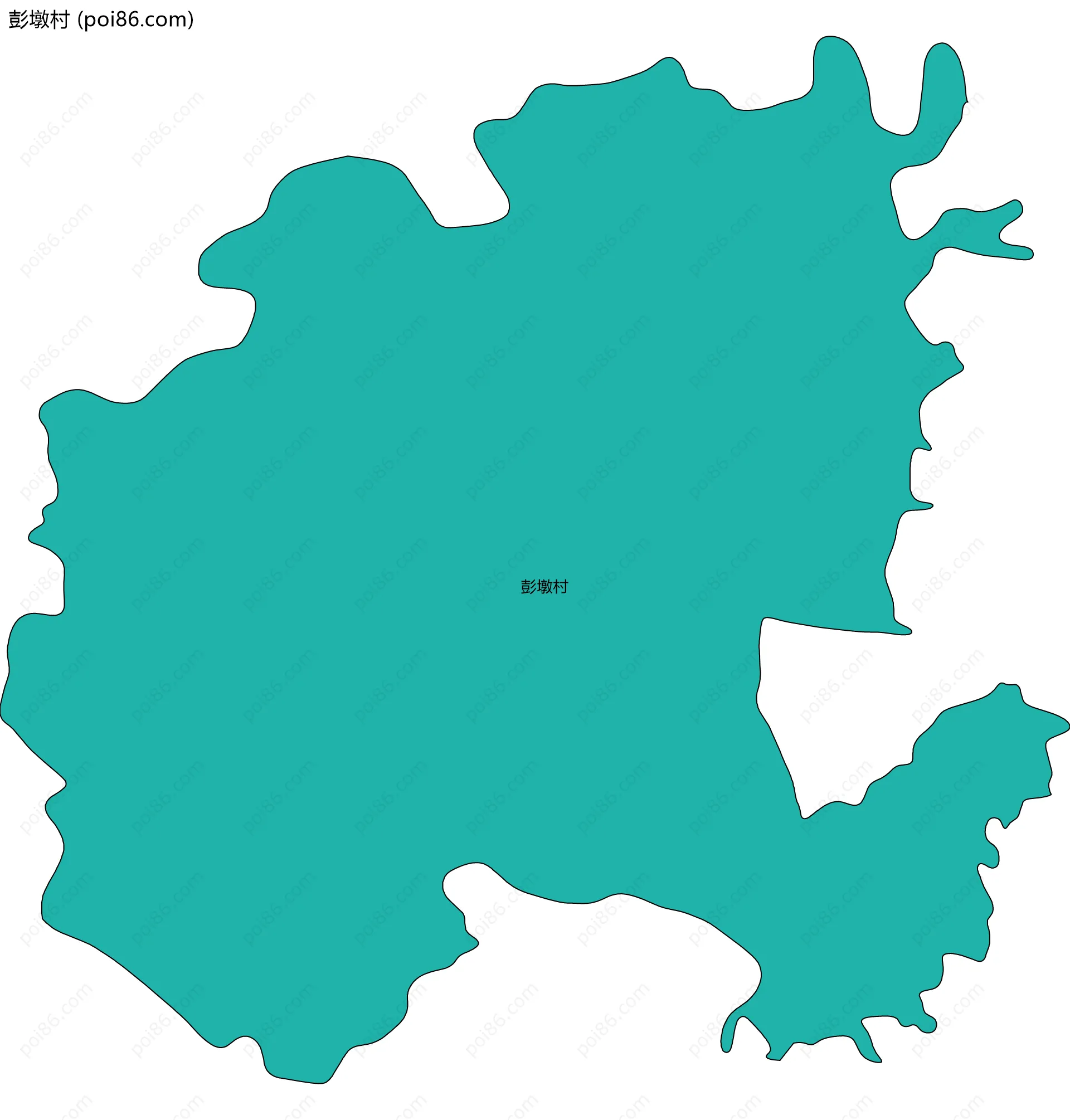 彭墩村边界地图