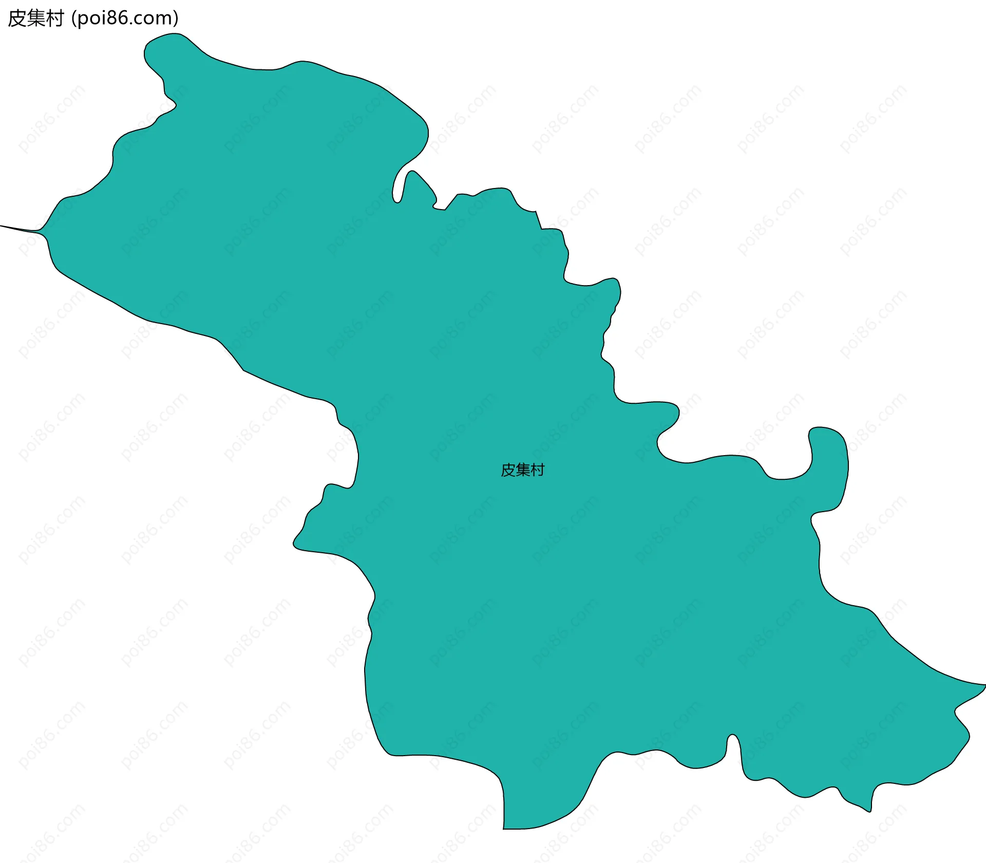 皮集村边界地图