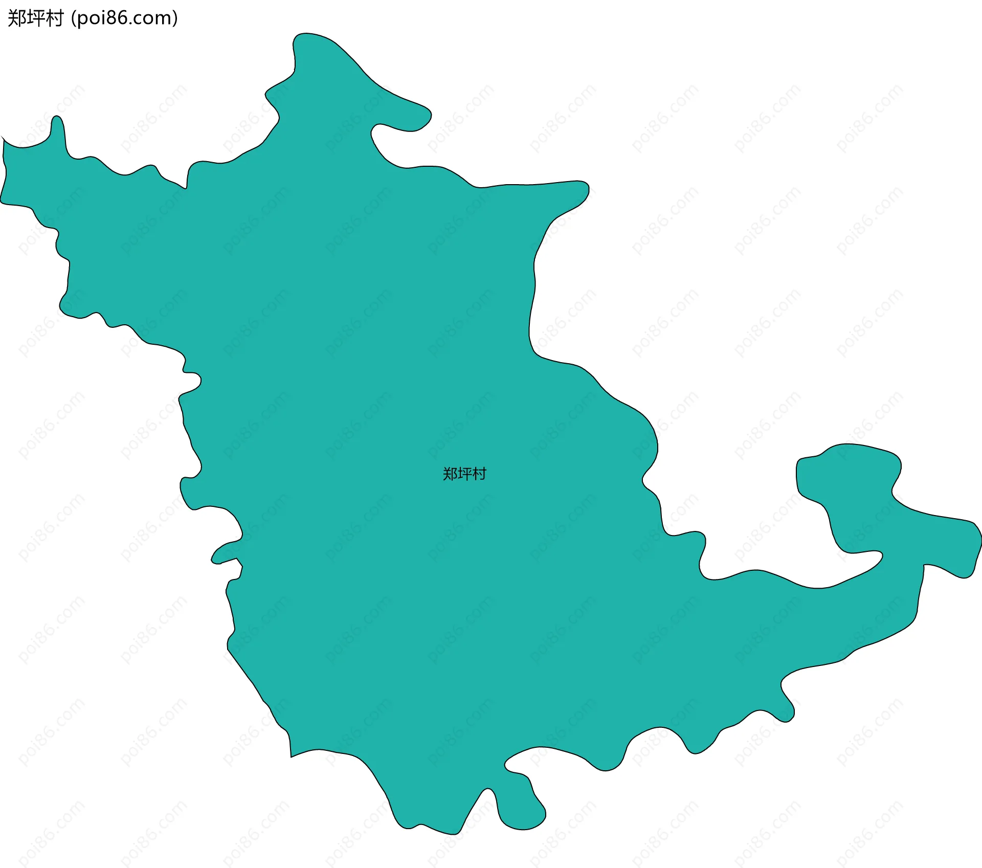 郑坪村边界地图