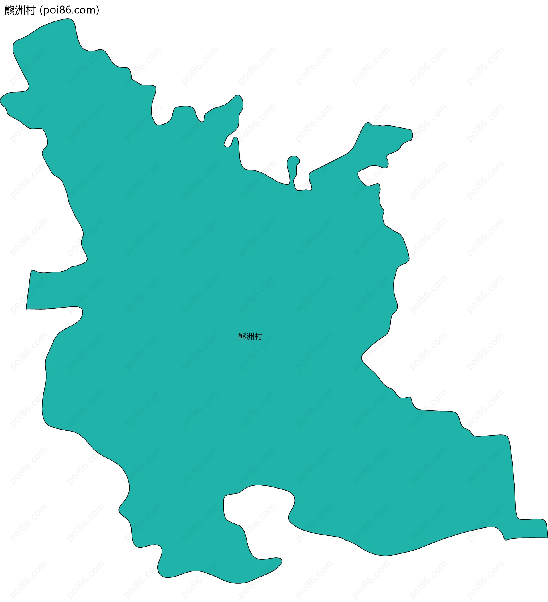 熊洲村边界地图