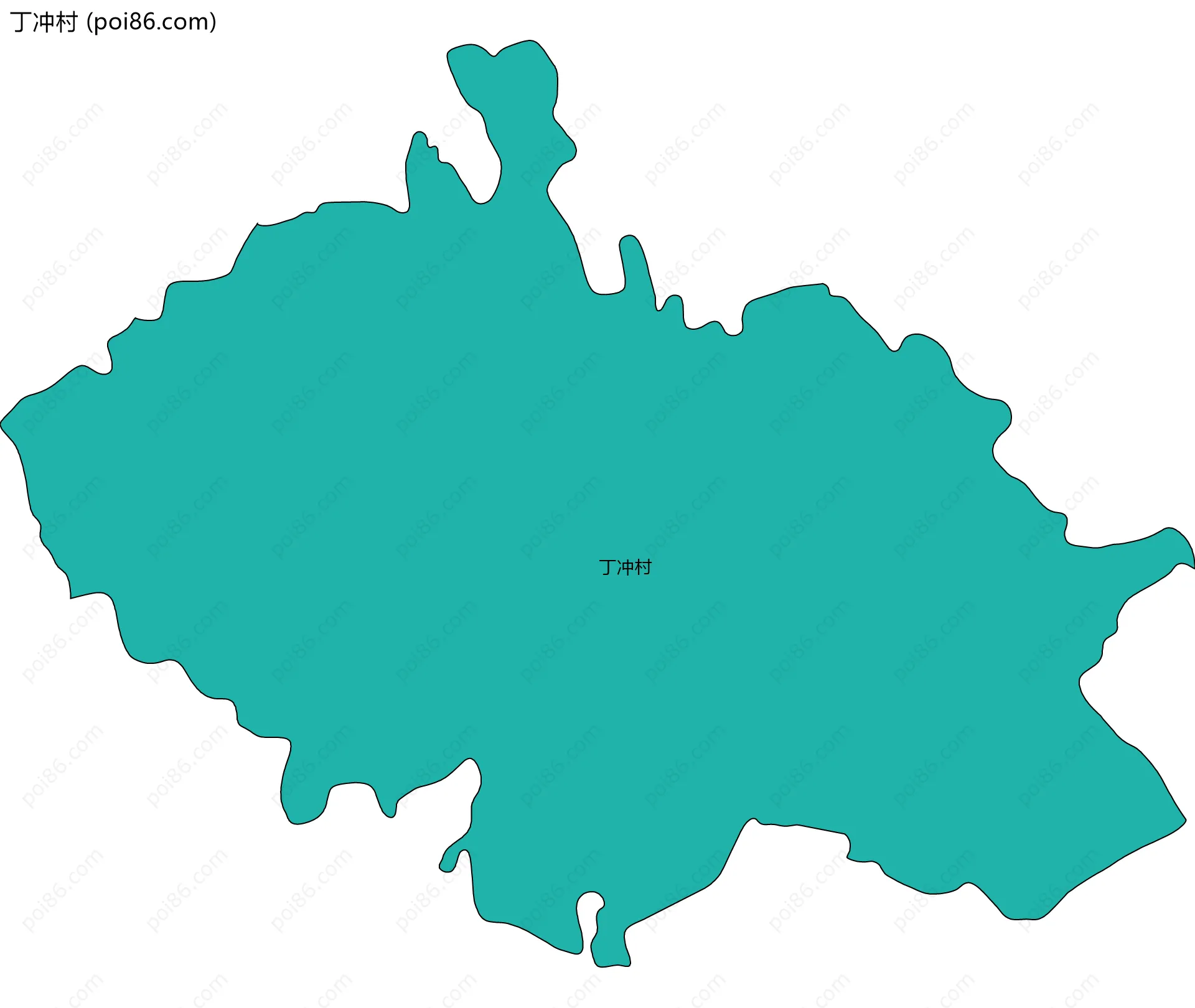 丁冲村边界地图