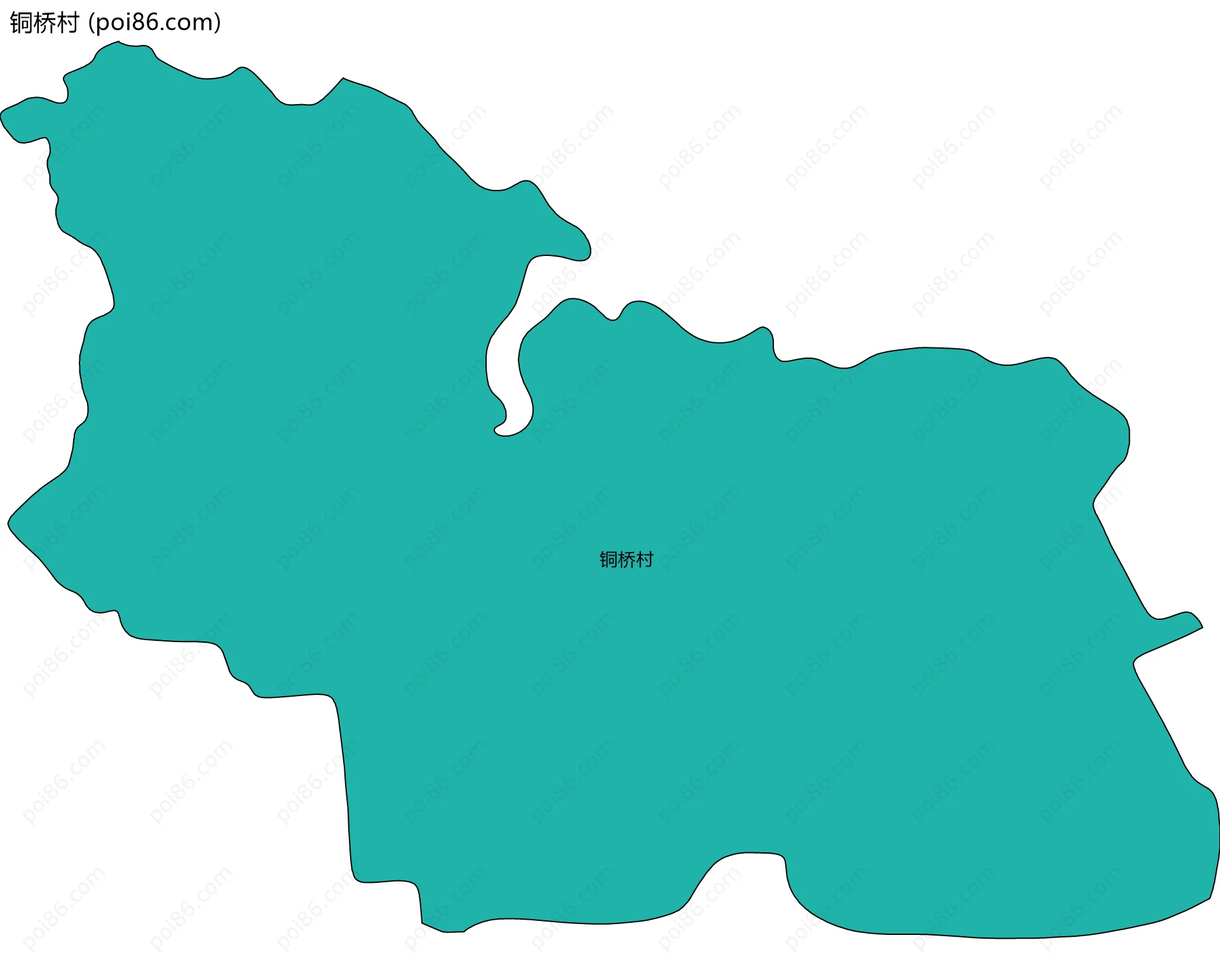 铜桥村边界地图