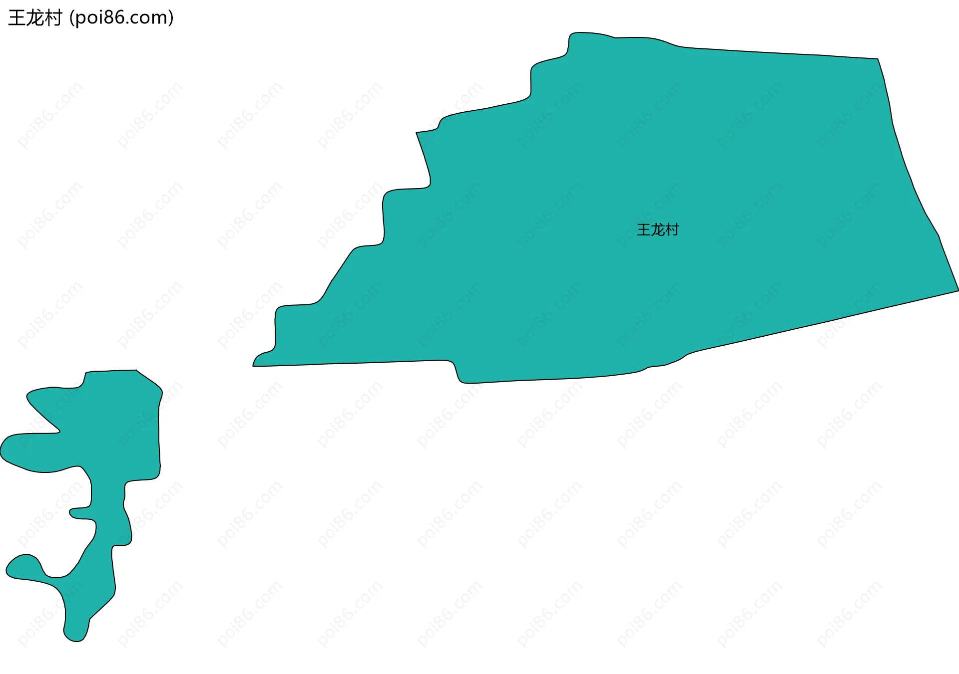 王龙村边界地图