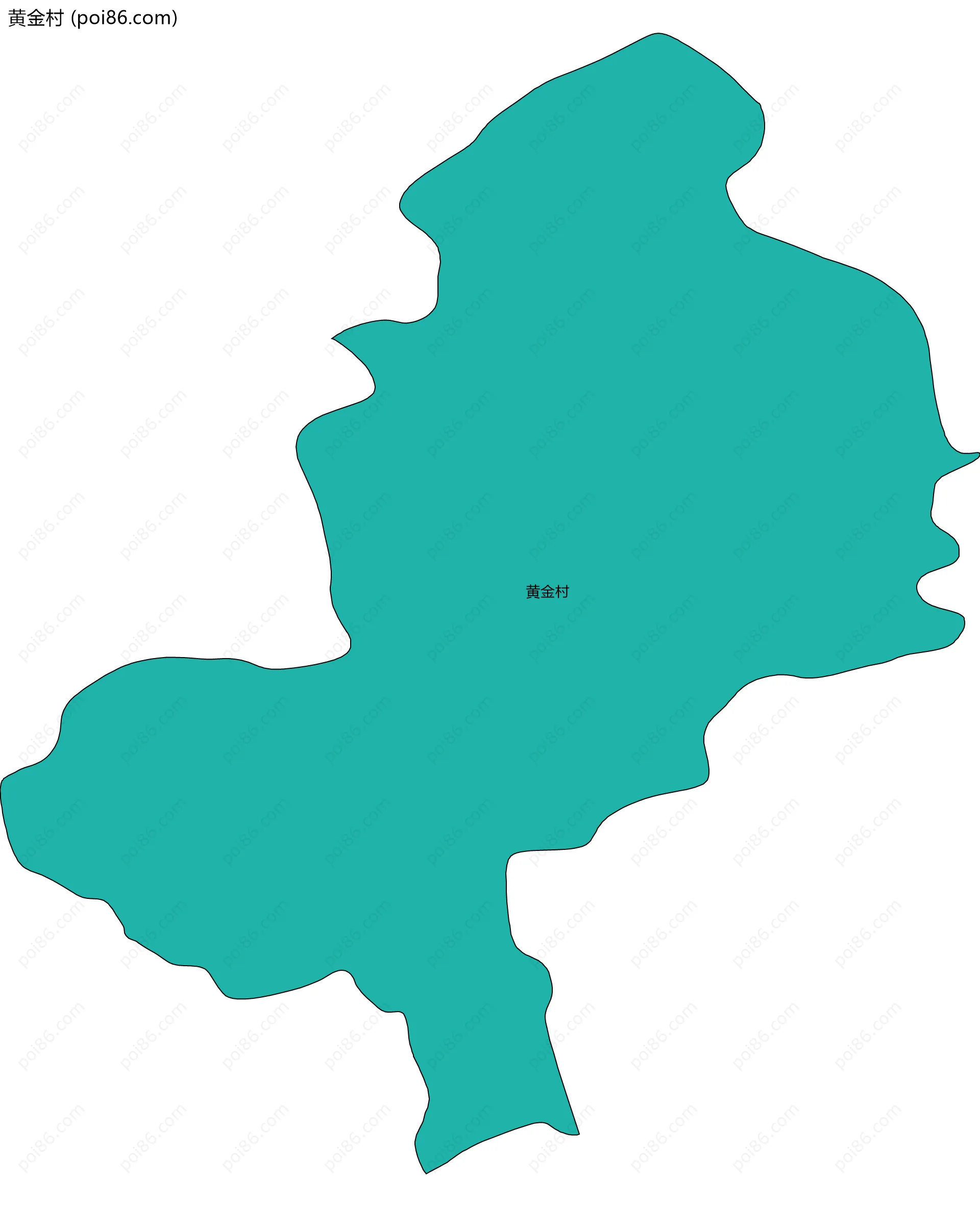 黄金村边界地图