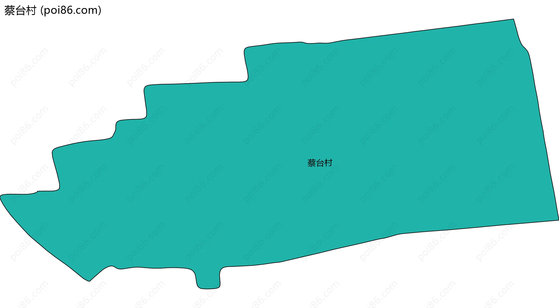 蔡台村边界地图