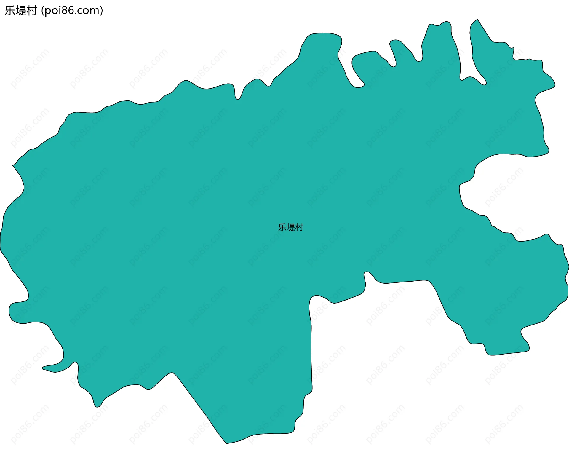 乐堤村边界地图