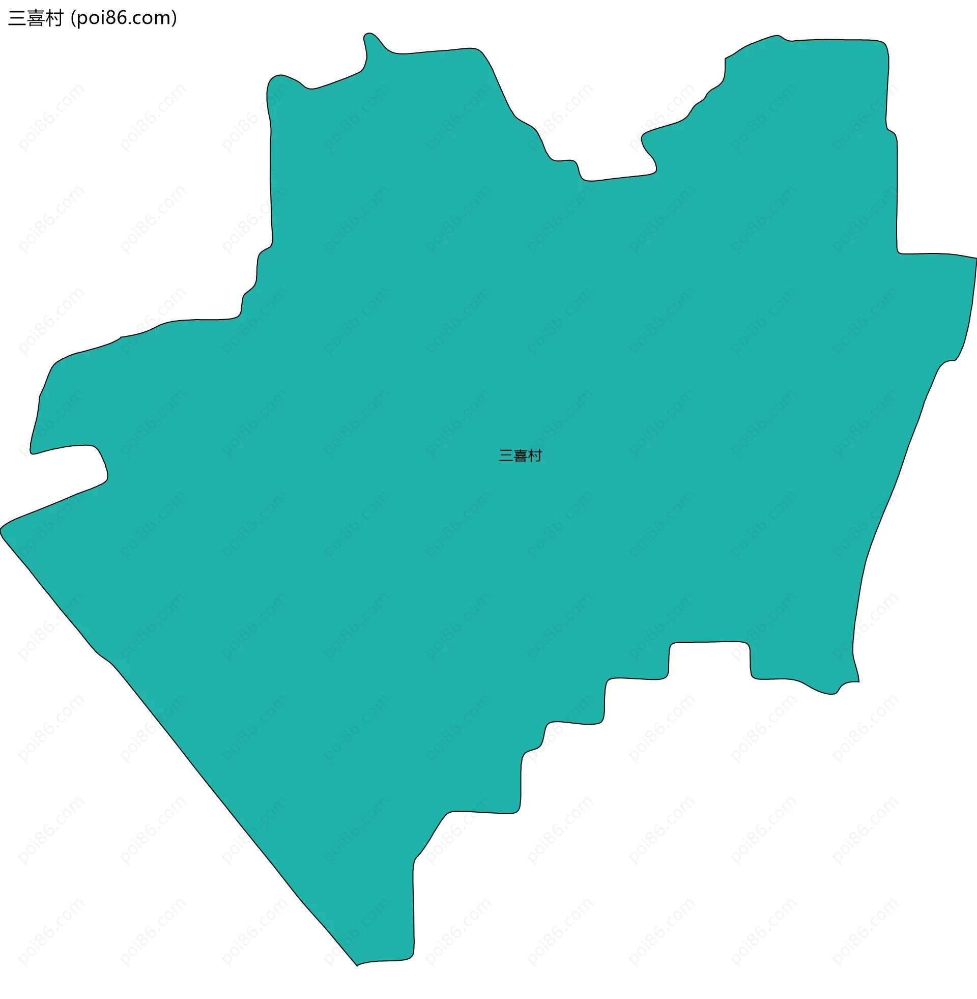 三喜村边界地图