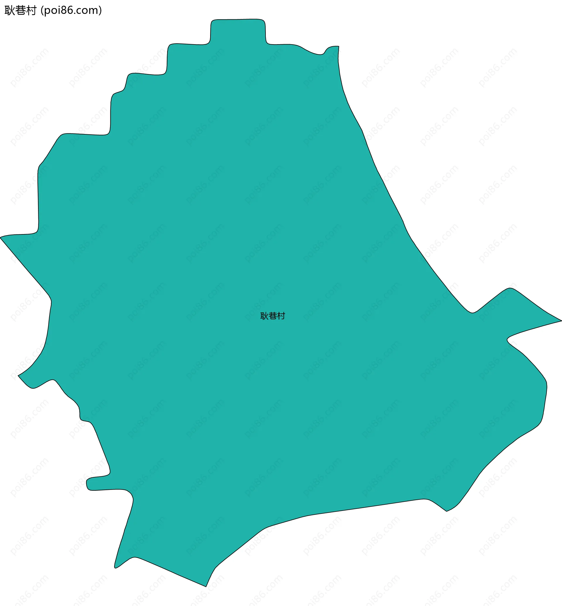 耿巷村边界地图