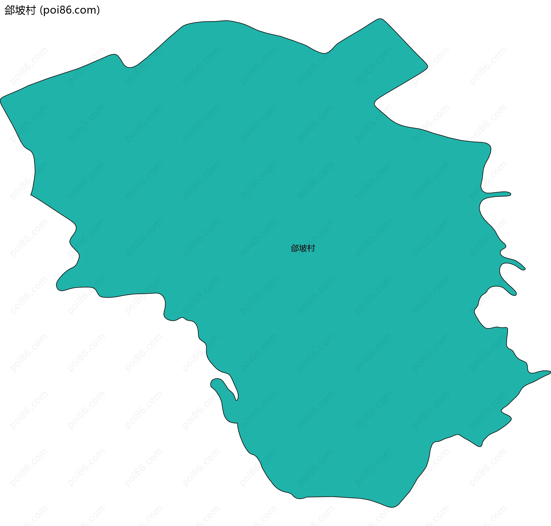 郐坡村边界地图