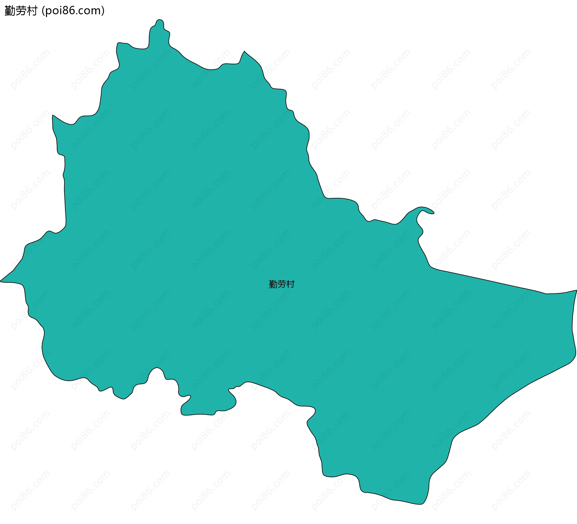 勤劳村边界地图