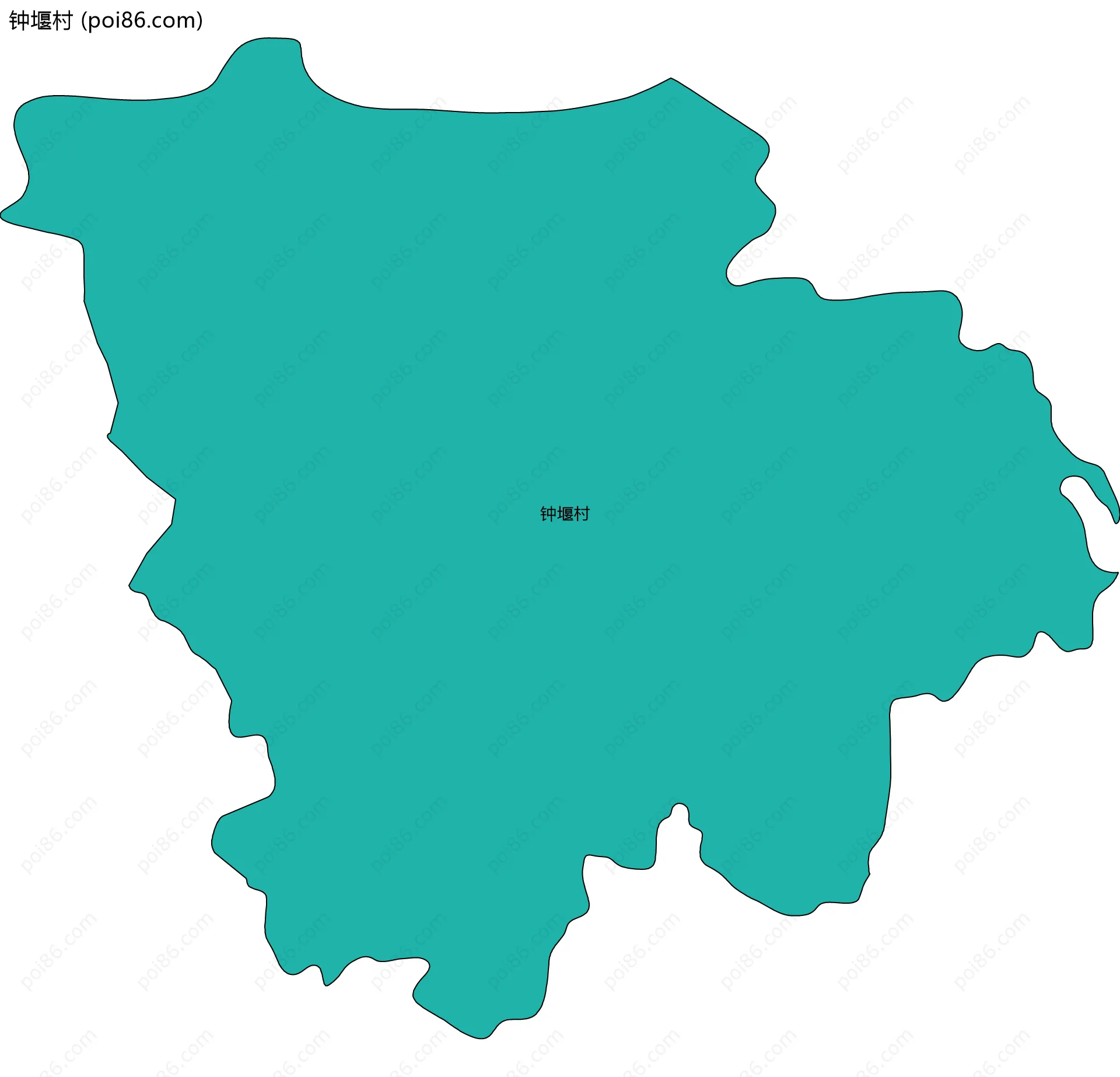 钟堰村边界地图