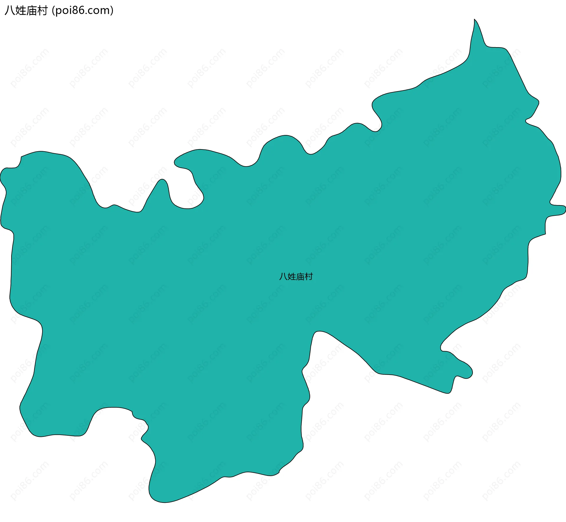 八姓庙村边界地图