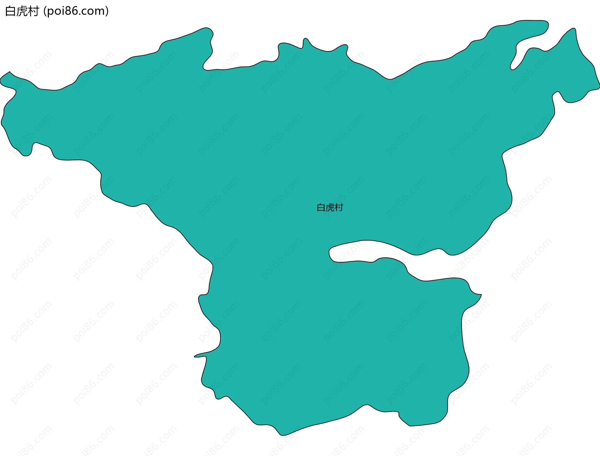 白虎村边界地图
