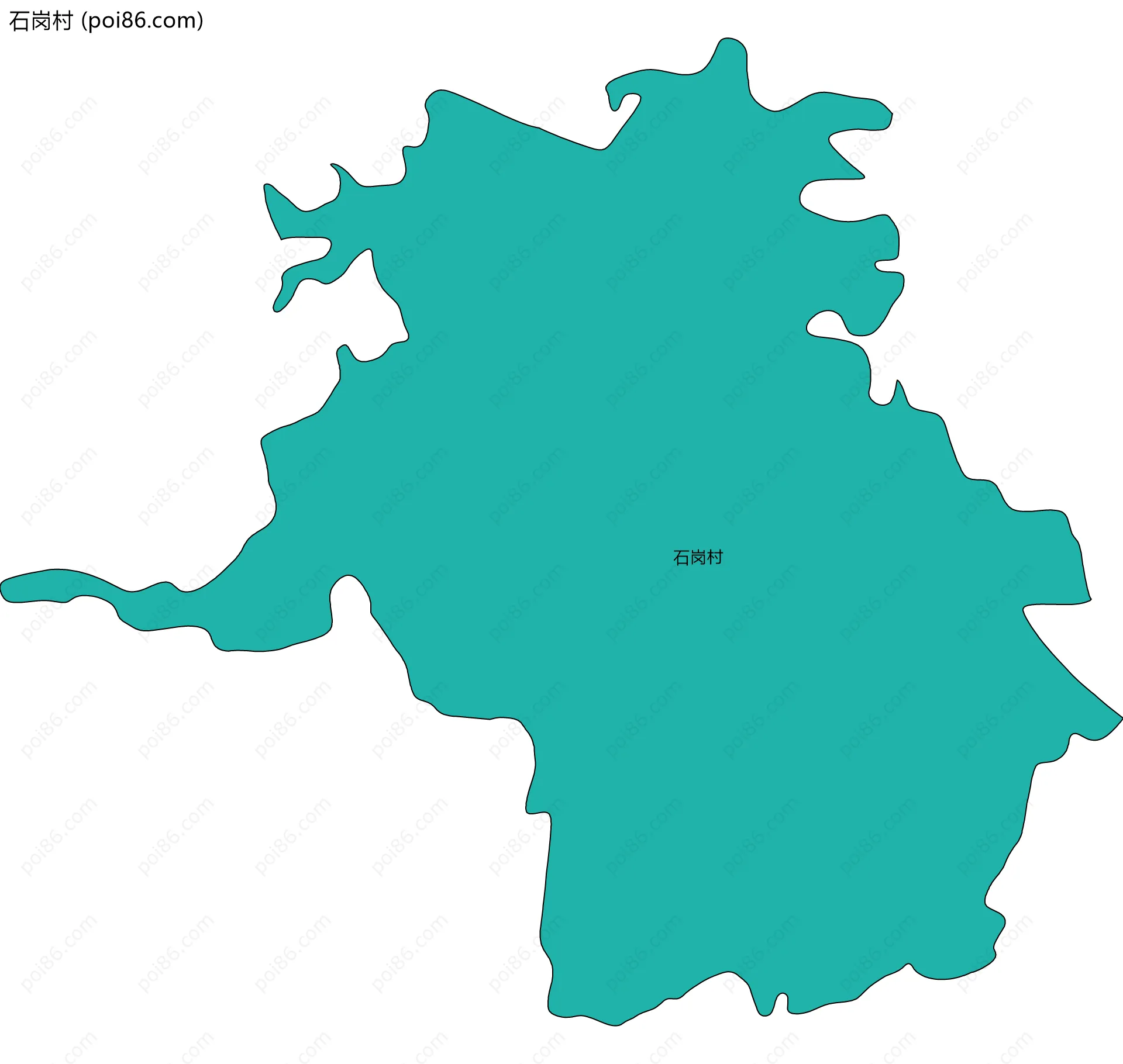 石岗村边界地图