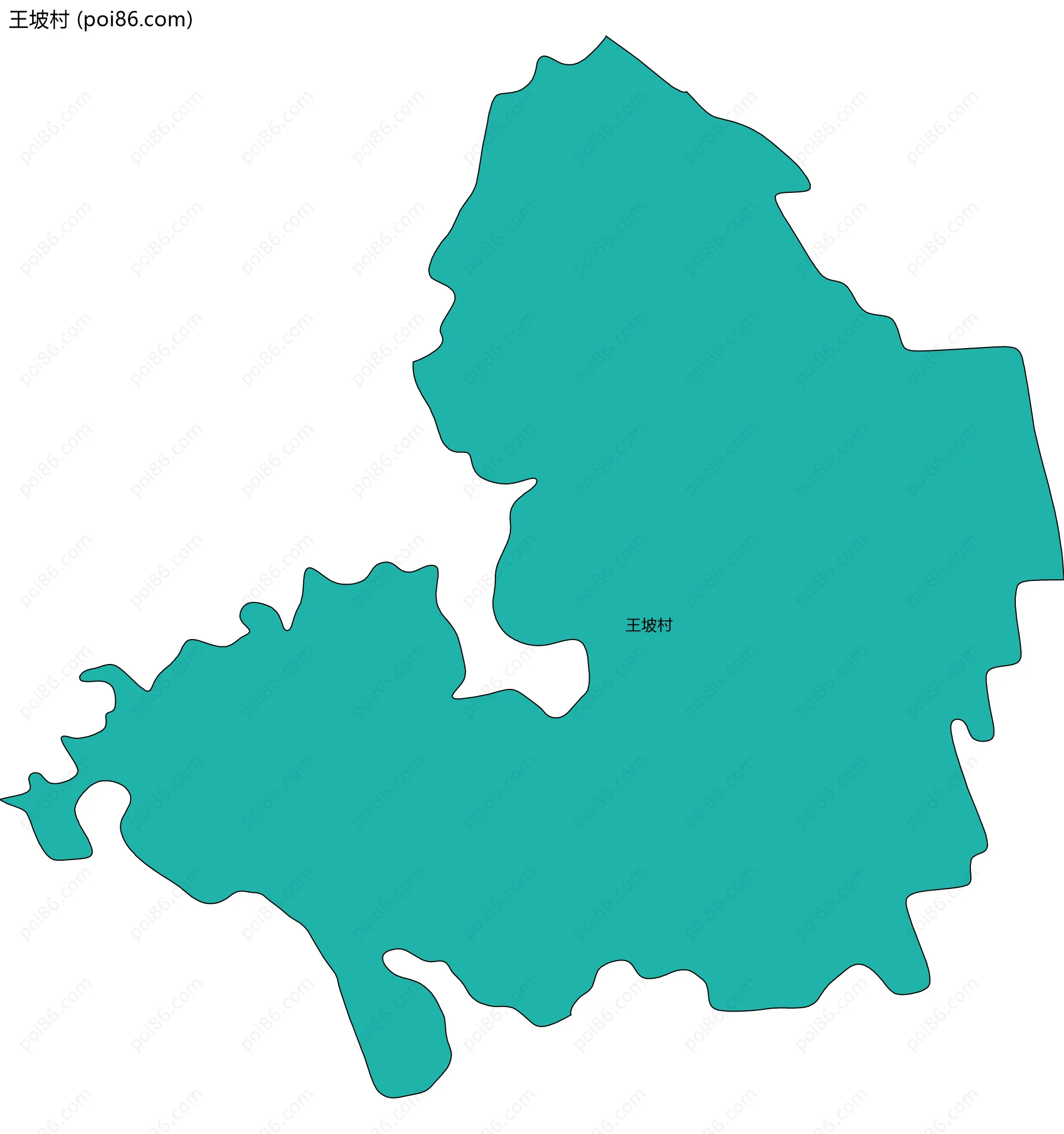 王坡村边界地图