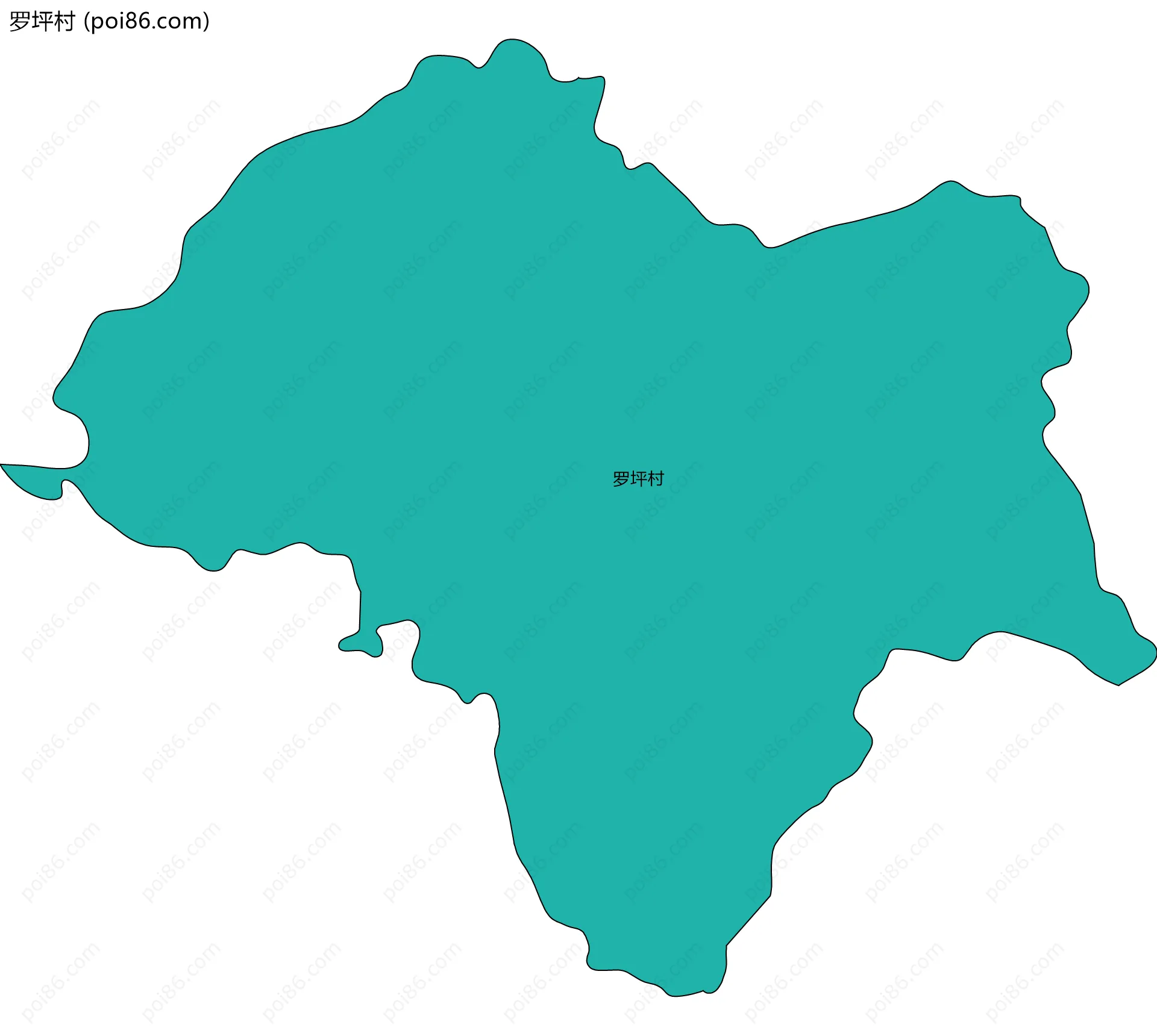 罗坪村边界地图