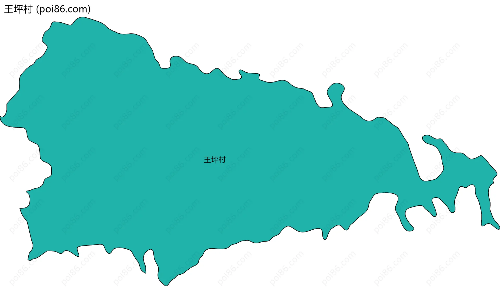 王坪村边界地图