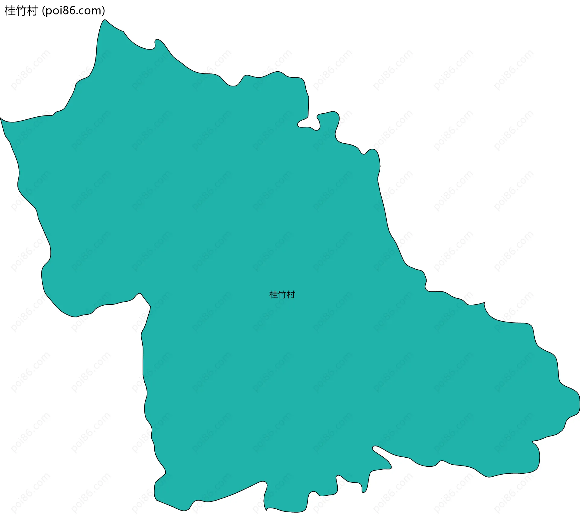 桂竹村边界地图