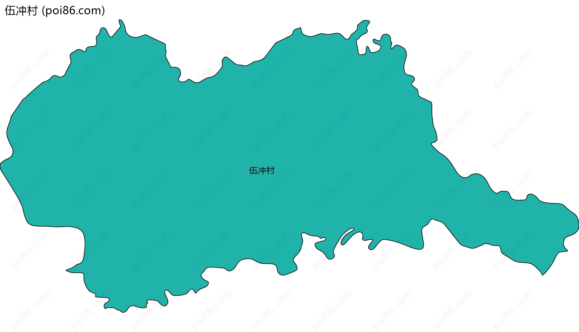 伍冲村边界地图