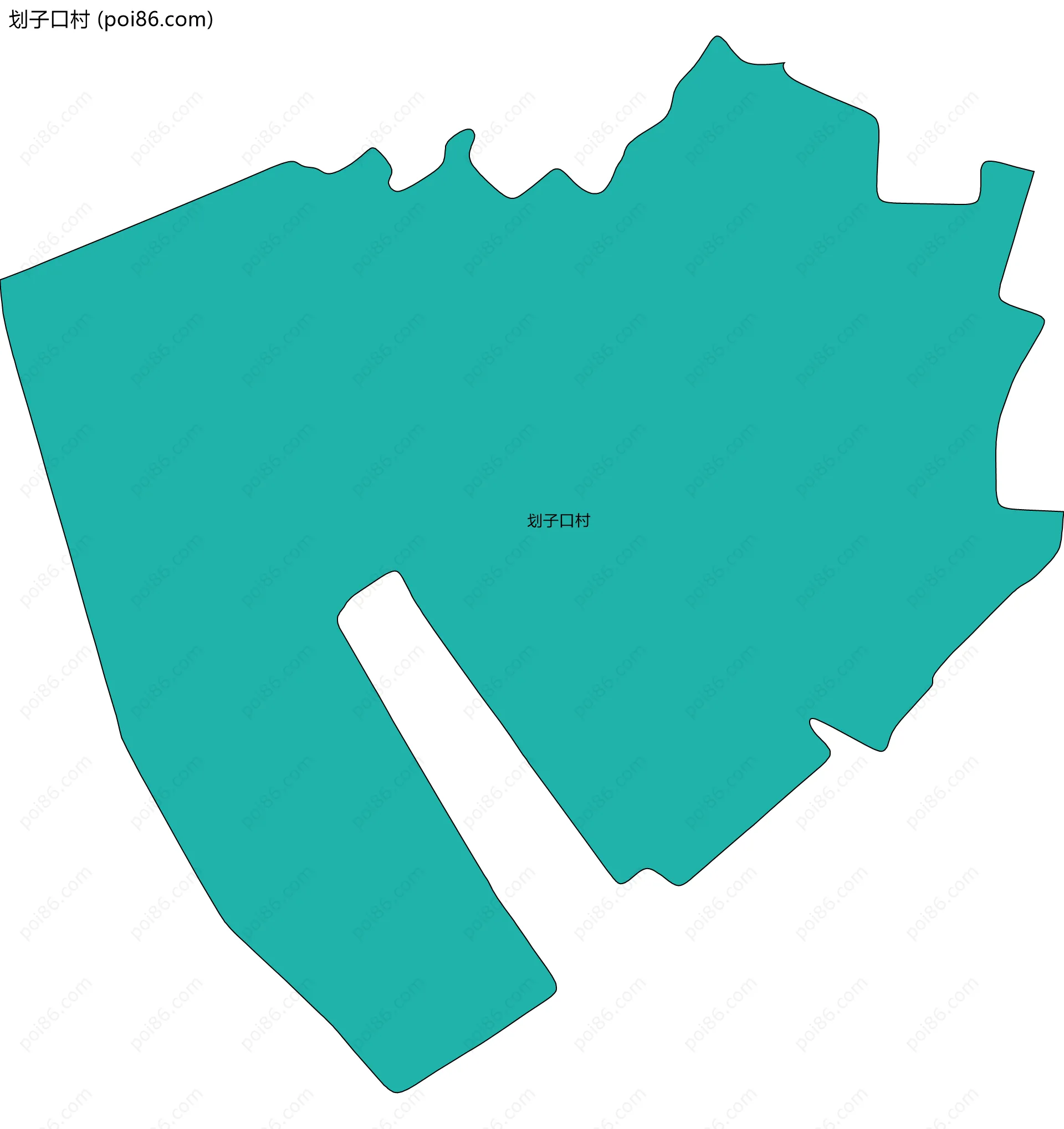 划子口村边界地图