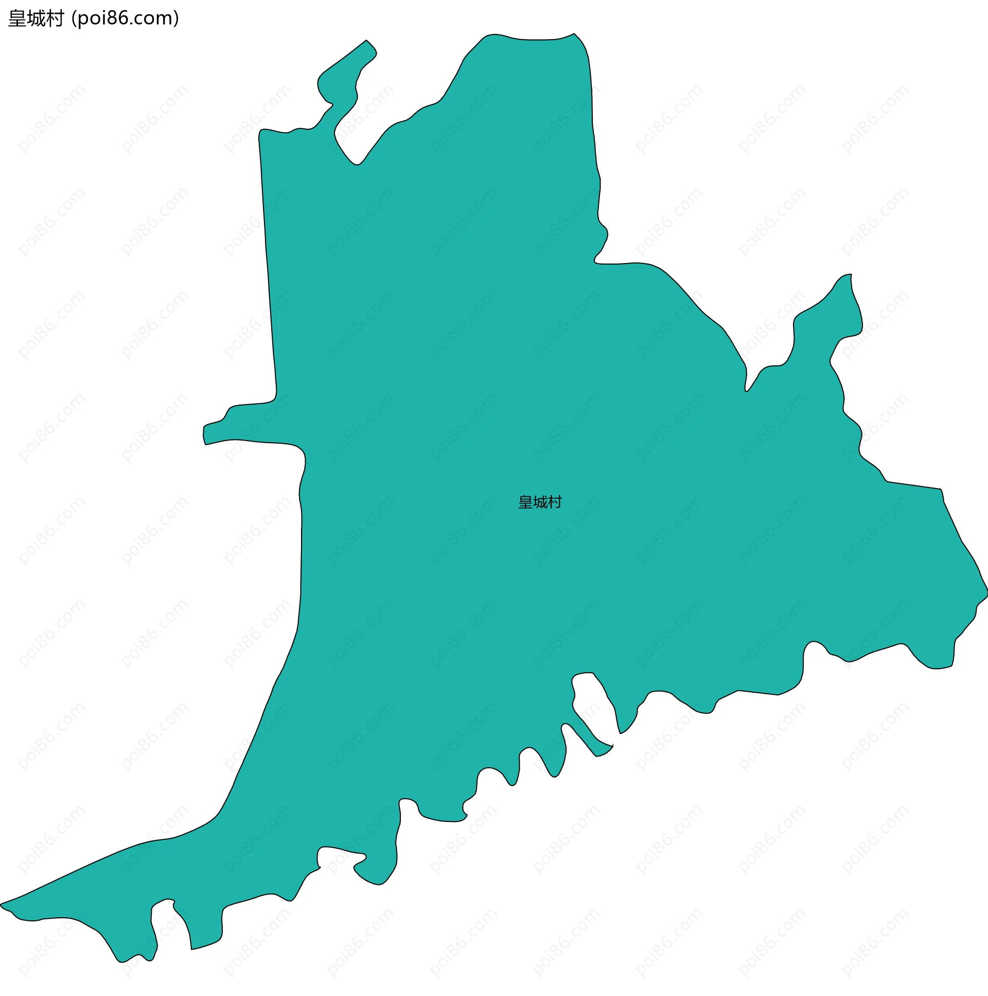 皇城村边界地图