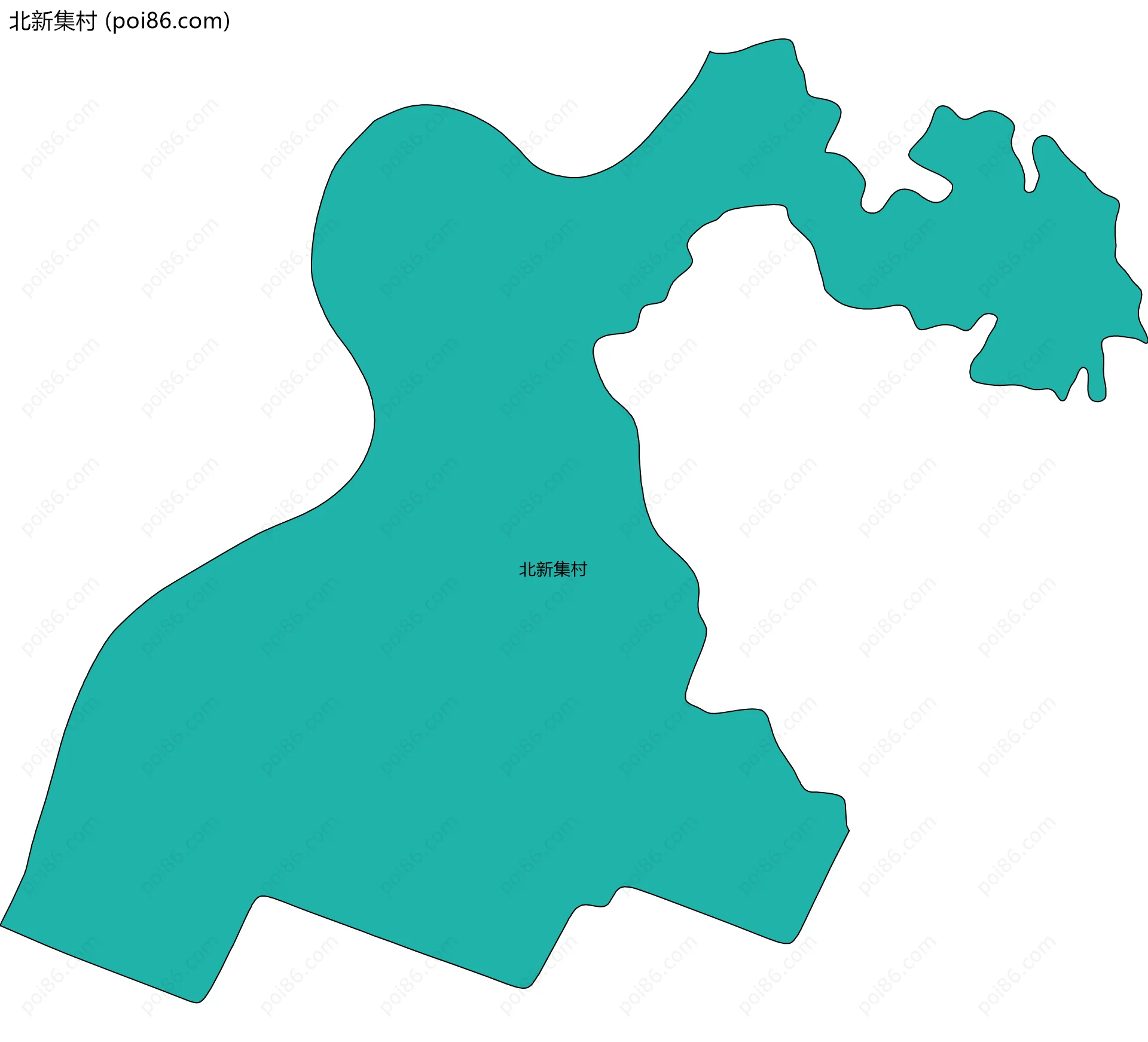 北新集村边界地图